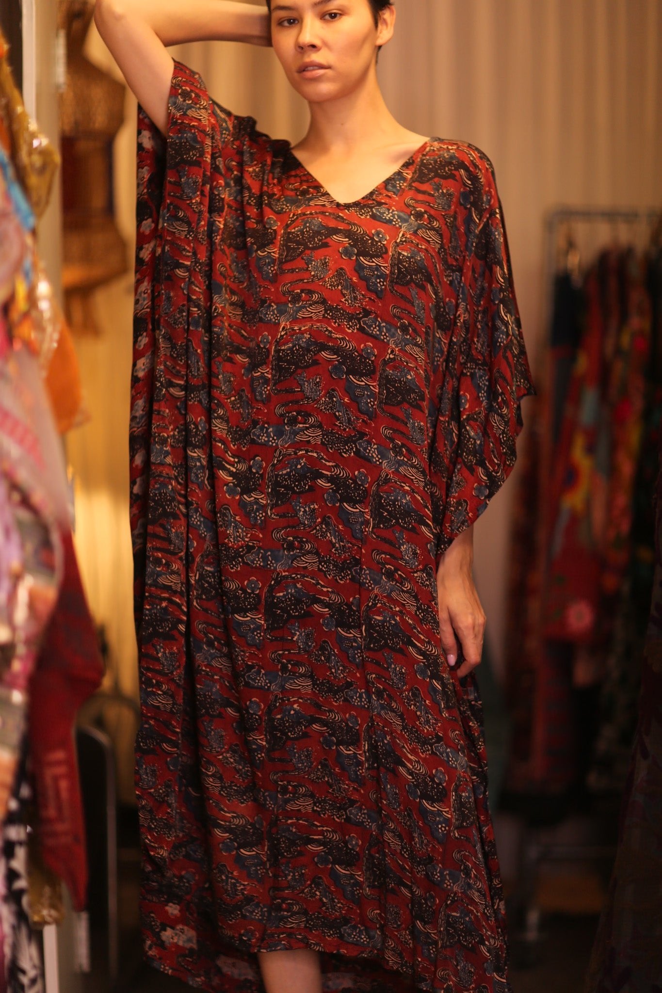 SILK DRESS YAYA CHLOE - BANGKOK TAILOR CLOTHING STORE - HANDMADE CLOTHING