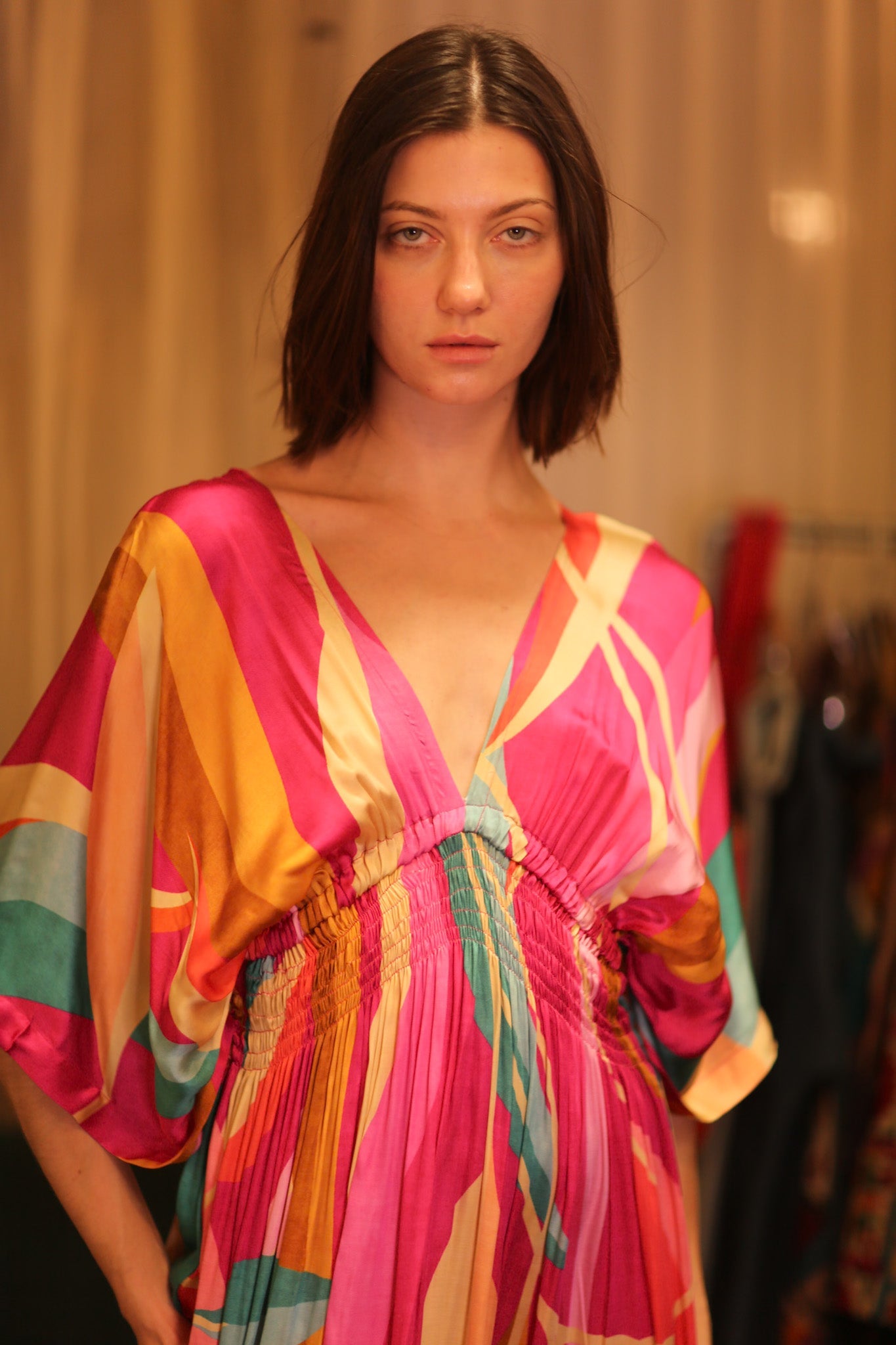 SILK DRESS ZURI PANYAUNG - BANGKOK TAILOR CLOTHING STORE - HANDMADE CLOTHING