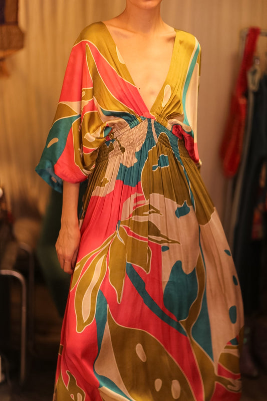 SILK DRESS ZURI YATI - BANGKOK TAILOR CLOTHING STORE - HANDMADE CLOTHING