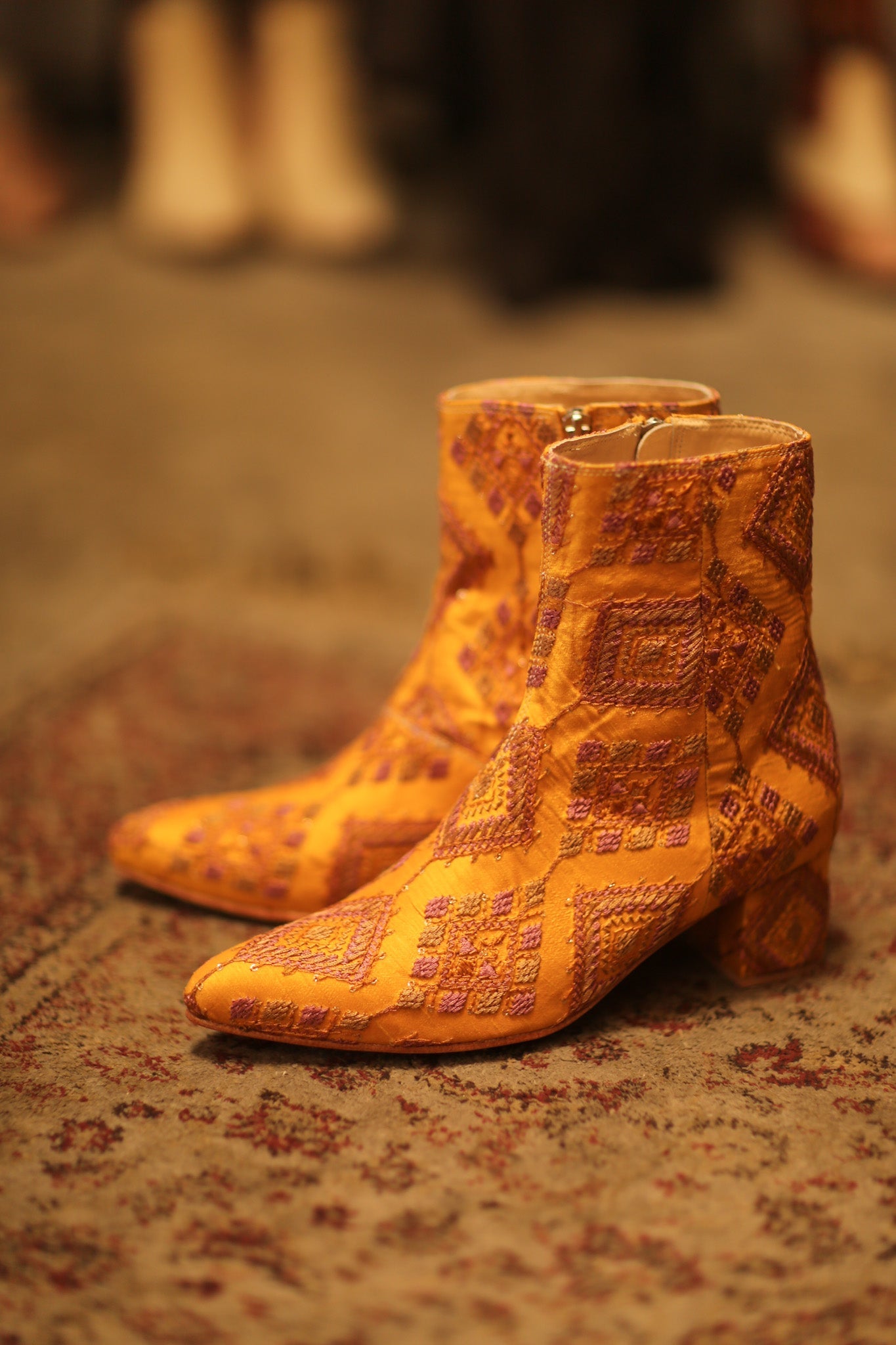 SILK EMBROIDERED BOOTS KINDRA - BANGKOK TAILOR CLOTHING STORE - HANDMADE CLOTHING
