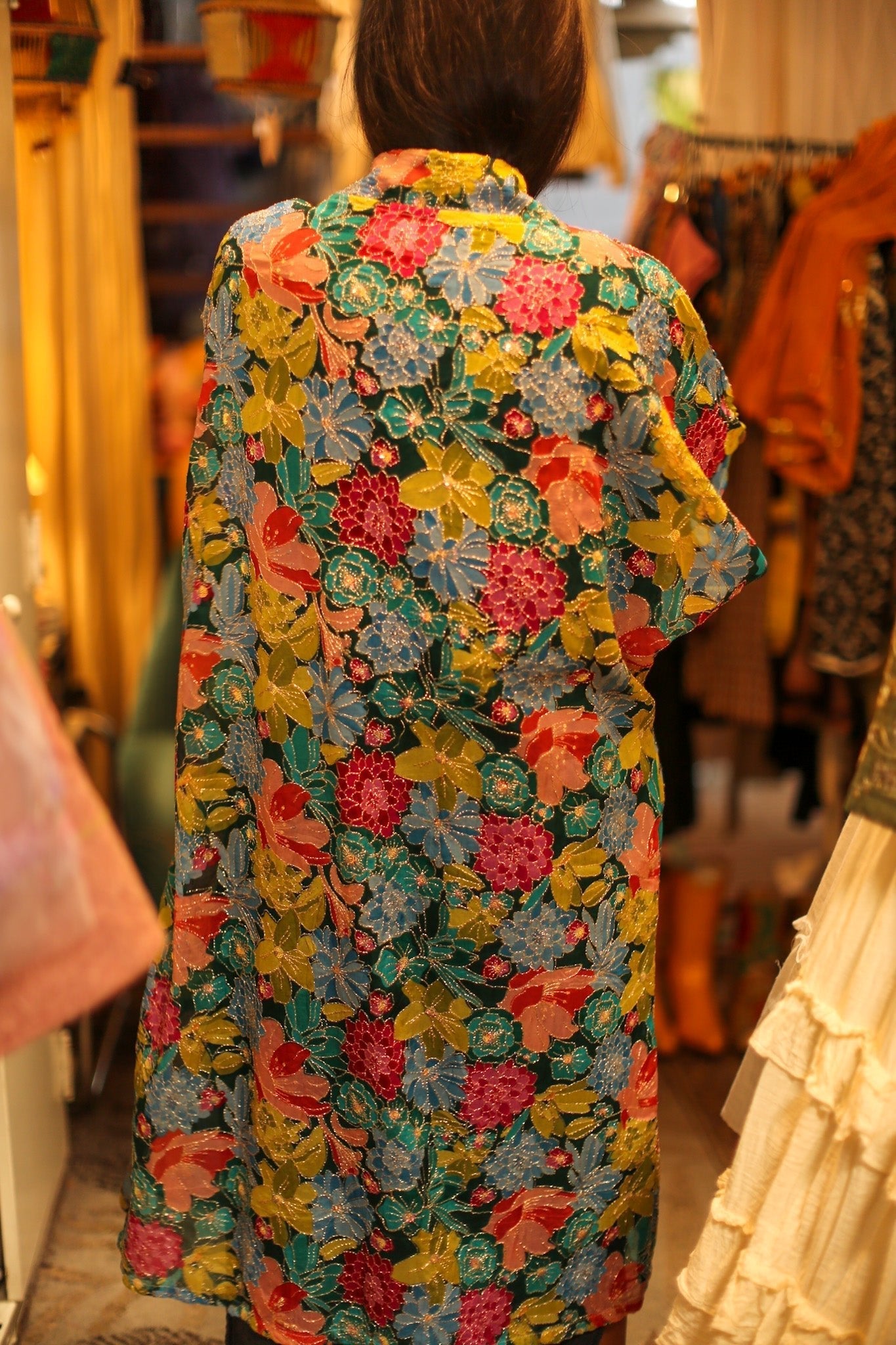 SILK EMBROIDERED KIMONO HANSU - BANGKOK TAILOR CLOTHING STORE - HANDMADE CLOTHING