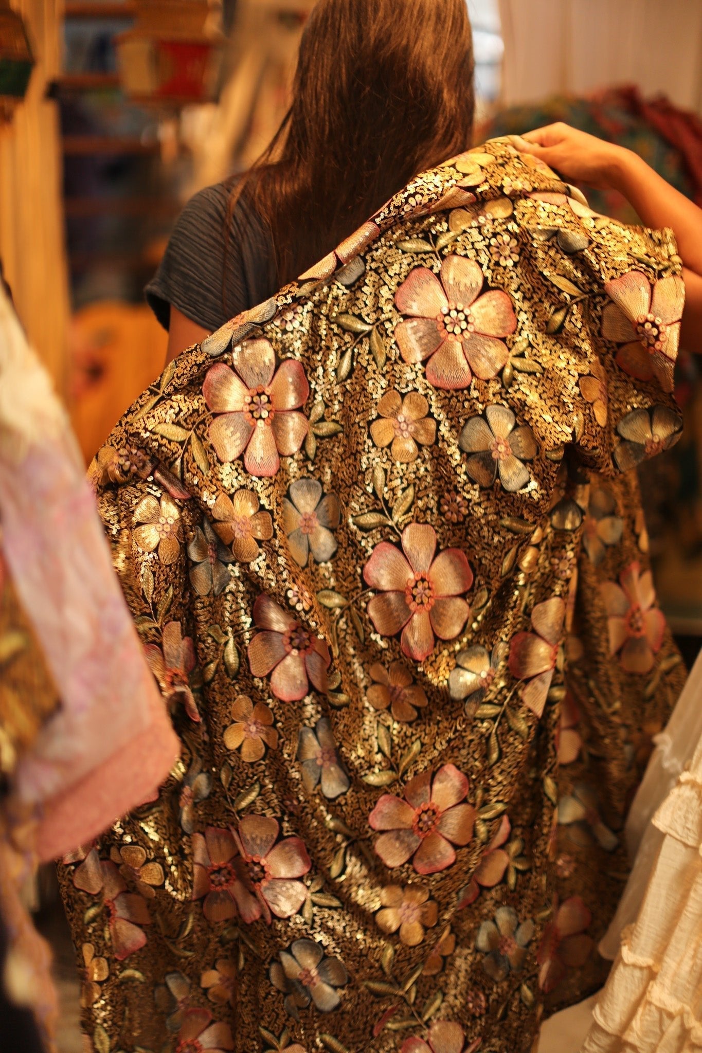 SILK EMBROIDERED KIMONO LONINA - BANGKOK TAILOR CLOTHING STORE - HANDMADE CLOTHING