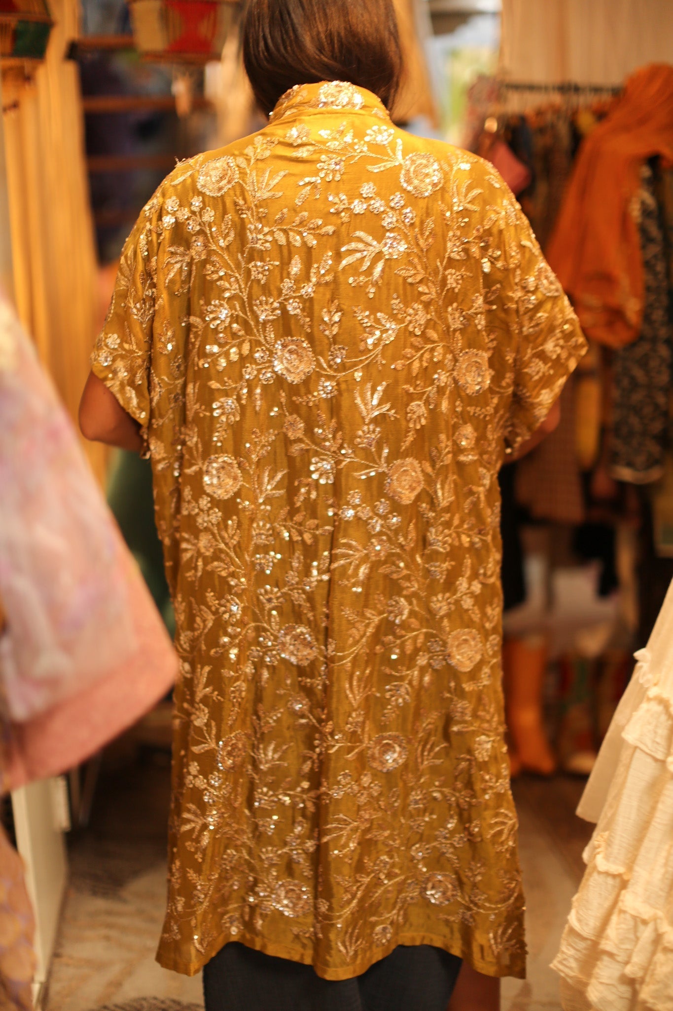 SILK EMBROIDERED KIMONO ODO - BANGKOK TAILOR CLOTHING STORE - HANDMADE CLOTHING