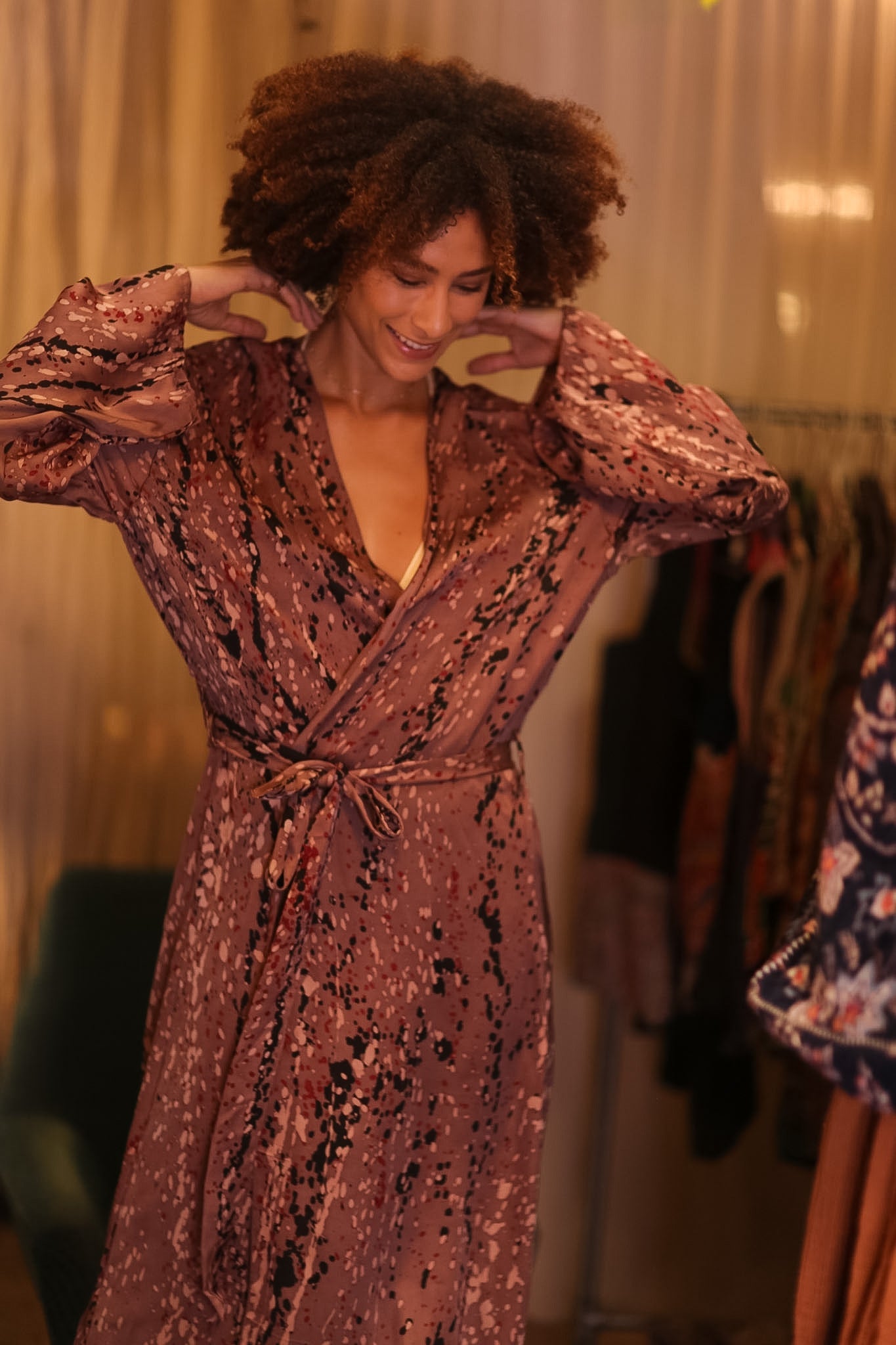 SILK KIMONO CONSTANCA CRYSTAL - BANGKOK TAILOR CLOTHING STORE - HANDMADE CLOTHING