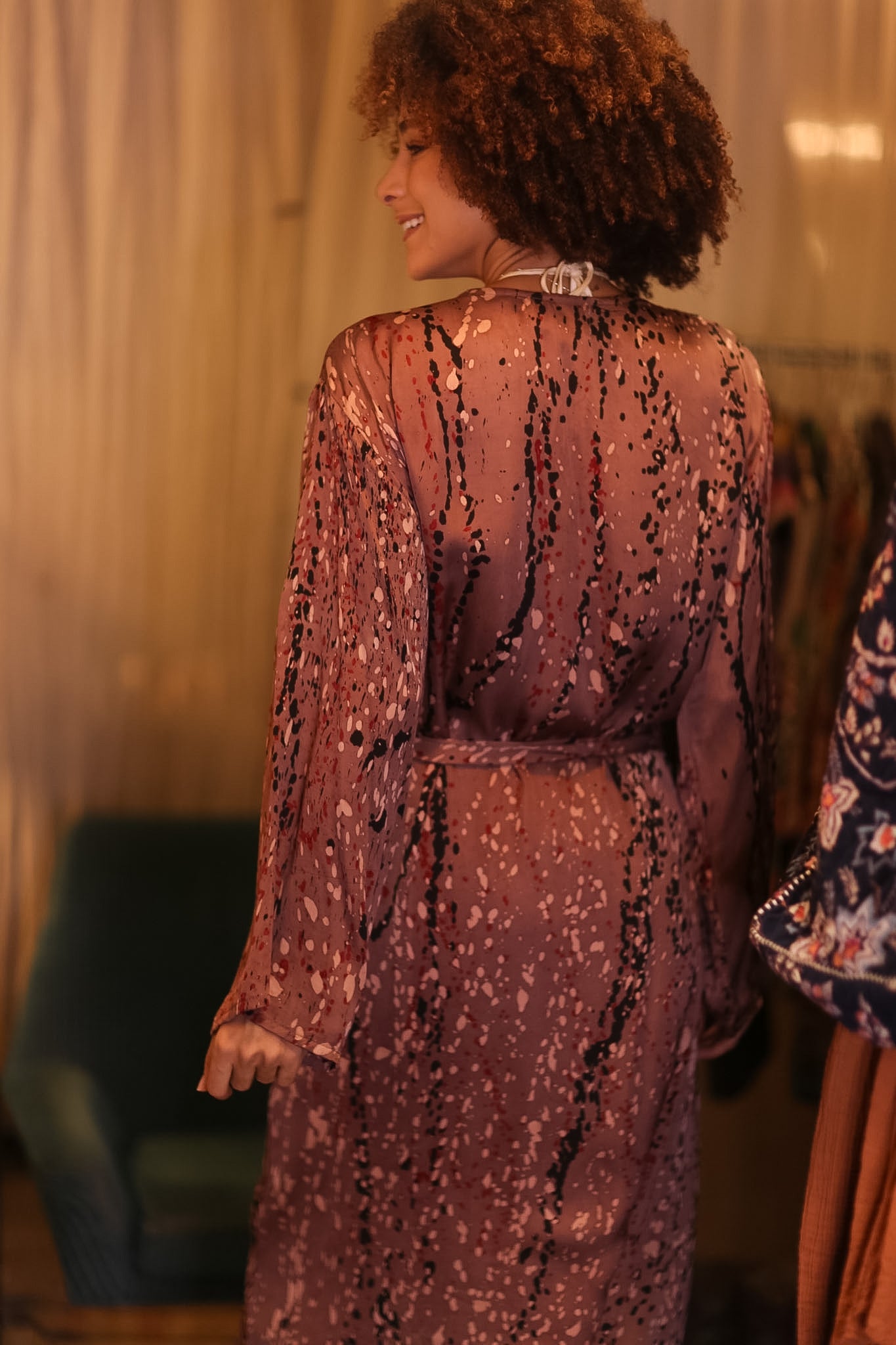 SILK KIMONO CONSTANCA CRYSTAL - BANGKOK TAILOR CLOTHING STORE - HANDMADE CLOTHING