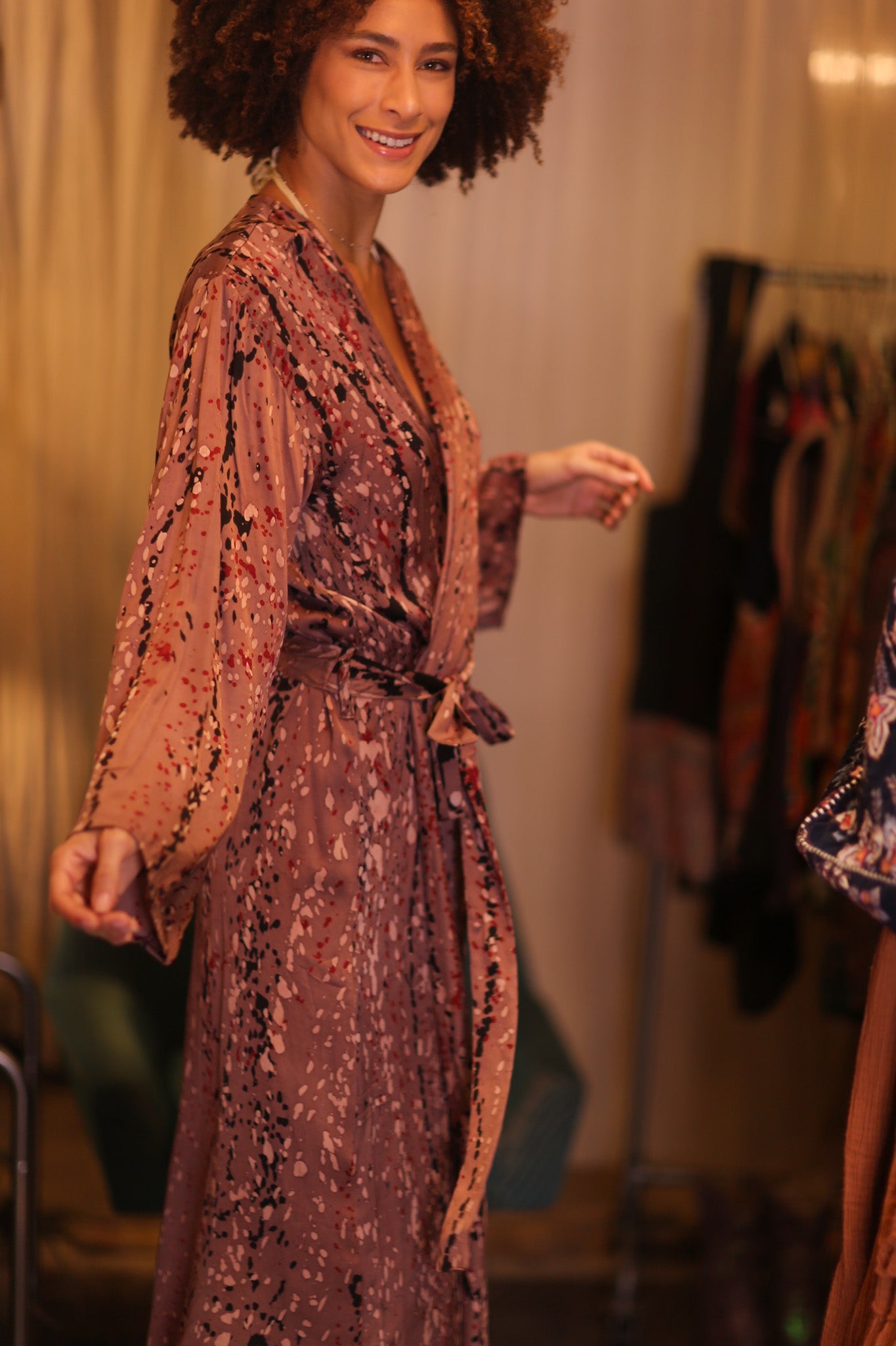 SILK KIMONO CONSTANCA CRYSTAL - BANGKOK TAILOR CLOTHING STORE - HANDMADE CLOTHING