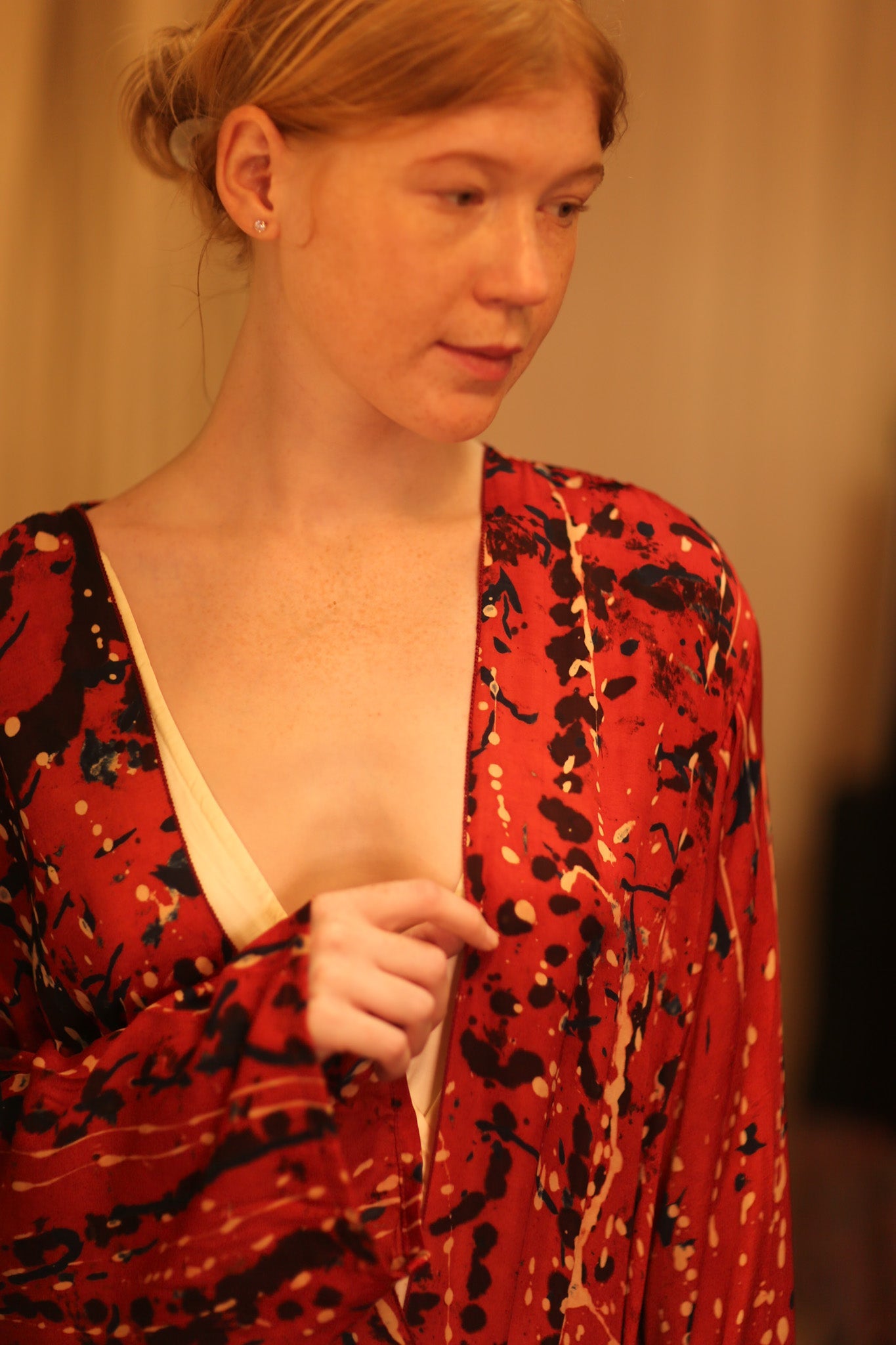 SILK KIMONO CONSTANCA DELLI WITH BELT - BANGKOK TAILOR CLOTHING STORE - HANDMADE CLOTHING