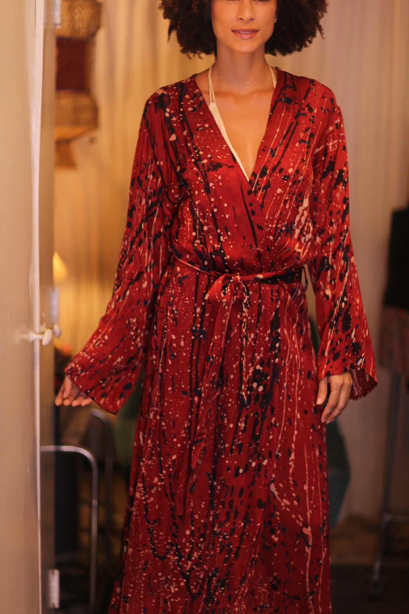 SILK KIMONO CONSTANCA JANE - BANGKOK TAILOR CLOTHING STORE - HANDMADE CLOTHING