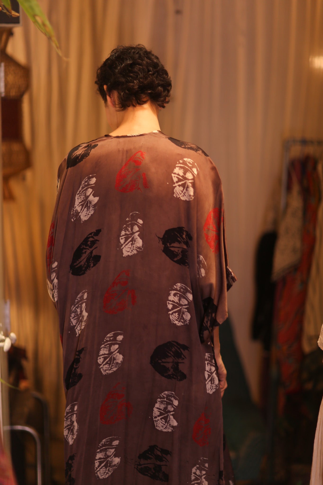 SILK LONG KIMONO WITH BELT NIKO - BANGKOK TAILOR CLOTHING STORE - HANDMADE CLOTHING