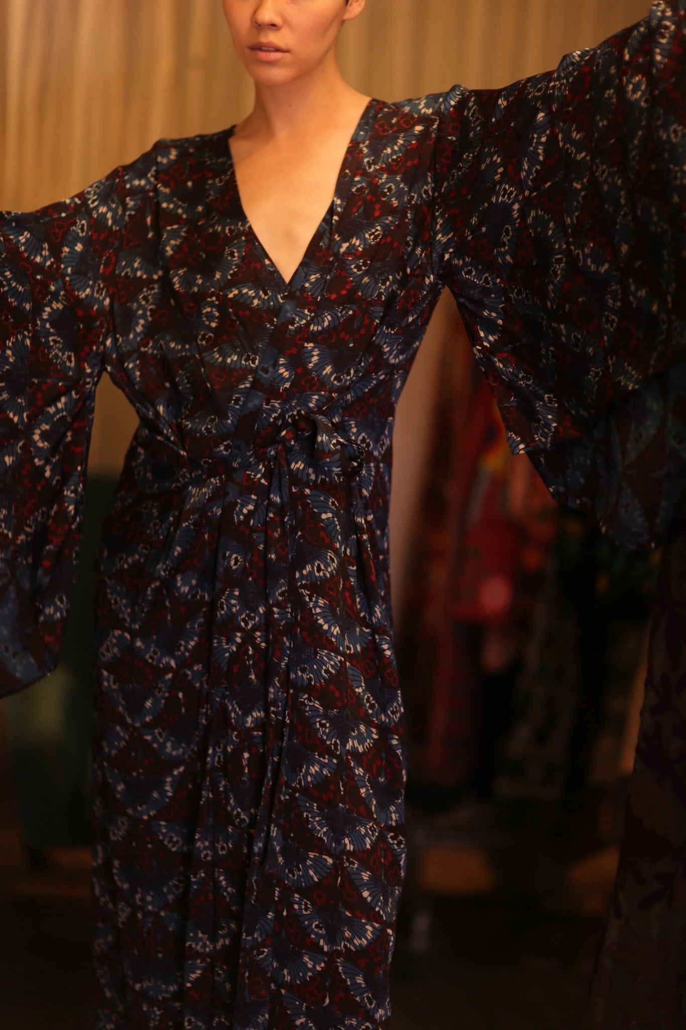 SILK PINA WING KIMONO TOWY - BANGKOK TAILOR CLOTHING STORE - HANDMADE CLOTHING