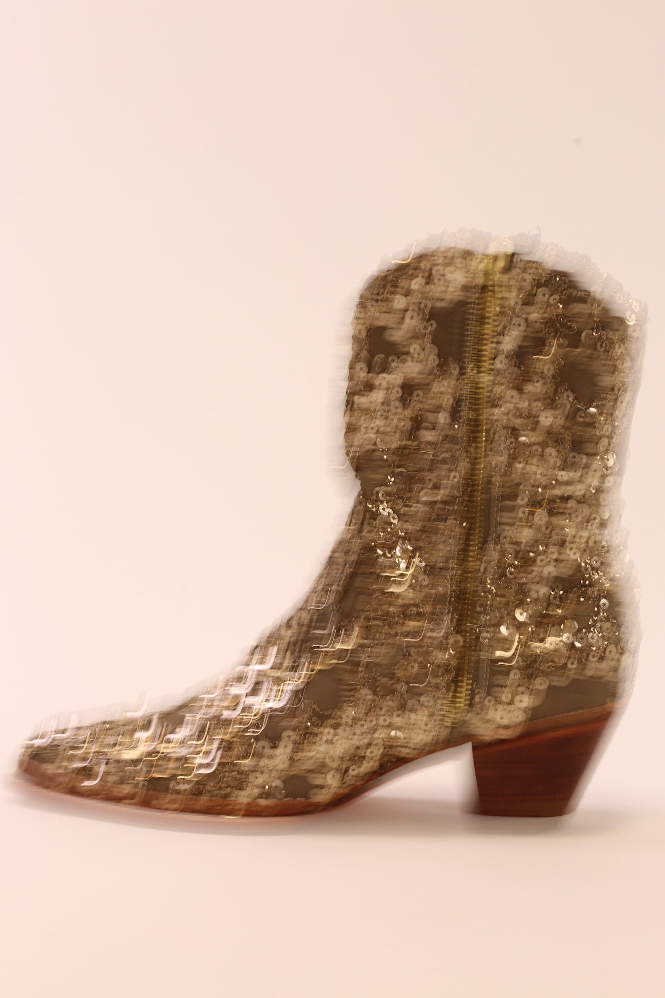 SILK SEQUIN EMBROIDERED BOOTS LOREN - BANGKOK TAILOR CLOTHING STORE - HANDMADE CLOTHING