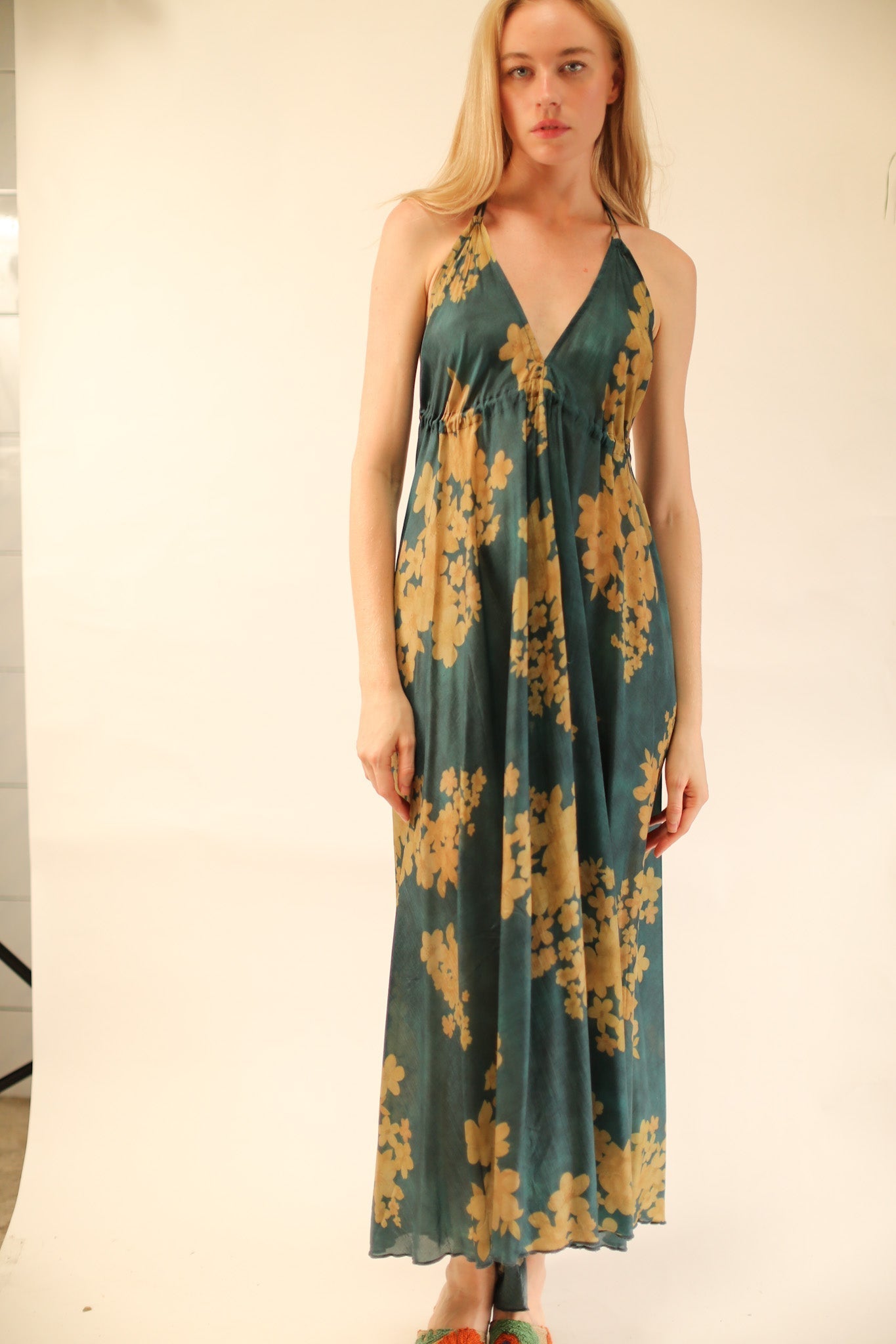 SILK SHOULDER DRESS ELA - BANGKOK TAILOR CLOTHING STORE - HANDMADE CLOTHING