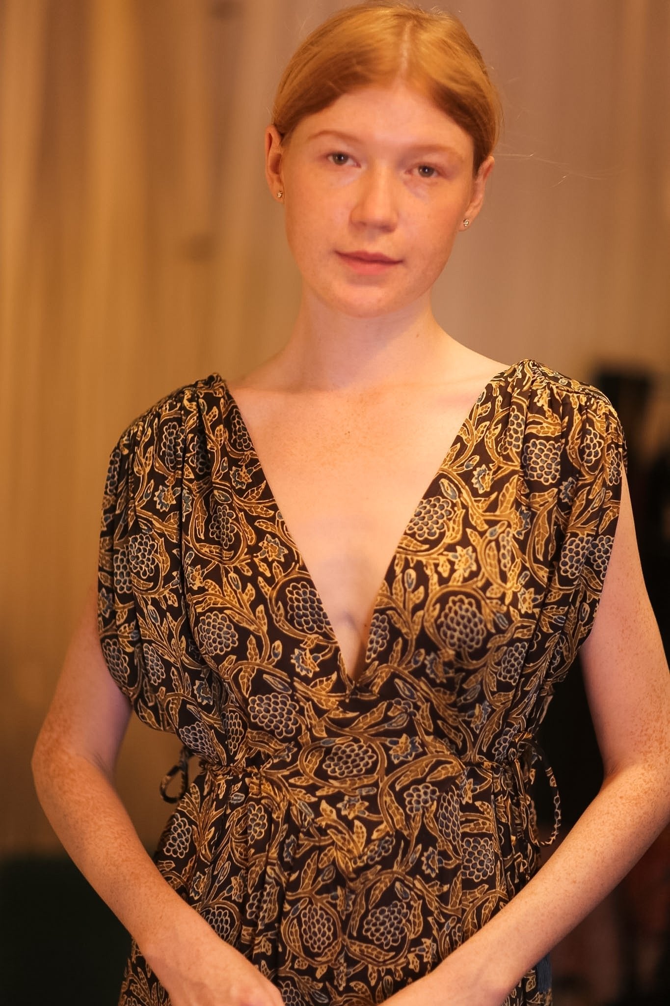SILK VICTORIA DRESS PANSY - BANGKOK TAILOR CLOTHING STORE - HANDMADE CLOTHING