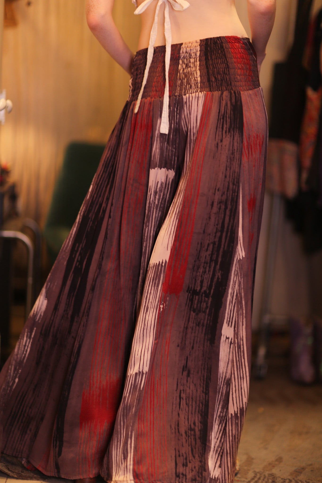 SILK WIDE LEG LONG PANT BARNETT - BANGKOK TAILOR CLOTHING STORE - HANDMADE CLOTHING