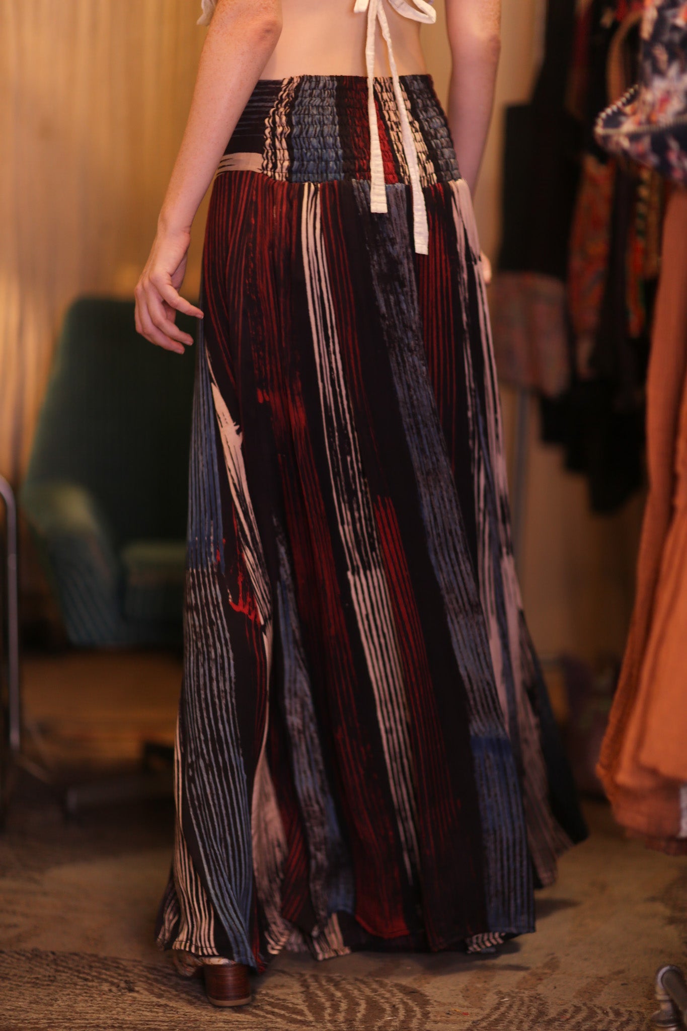 SILK WIDE LEG LONG PANTS RUBY NEO - BANGKOK TAILOR CLOTHING STORE - HANDMADE CLOTHING