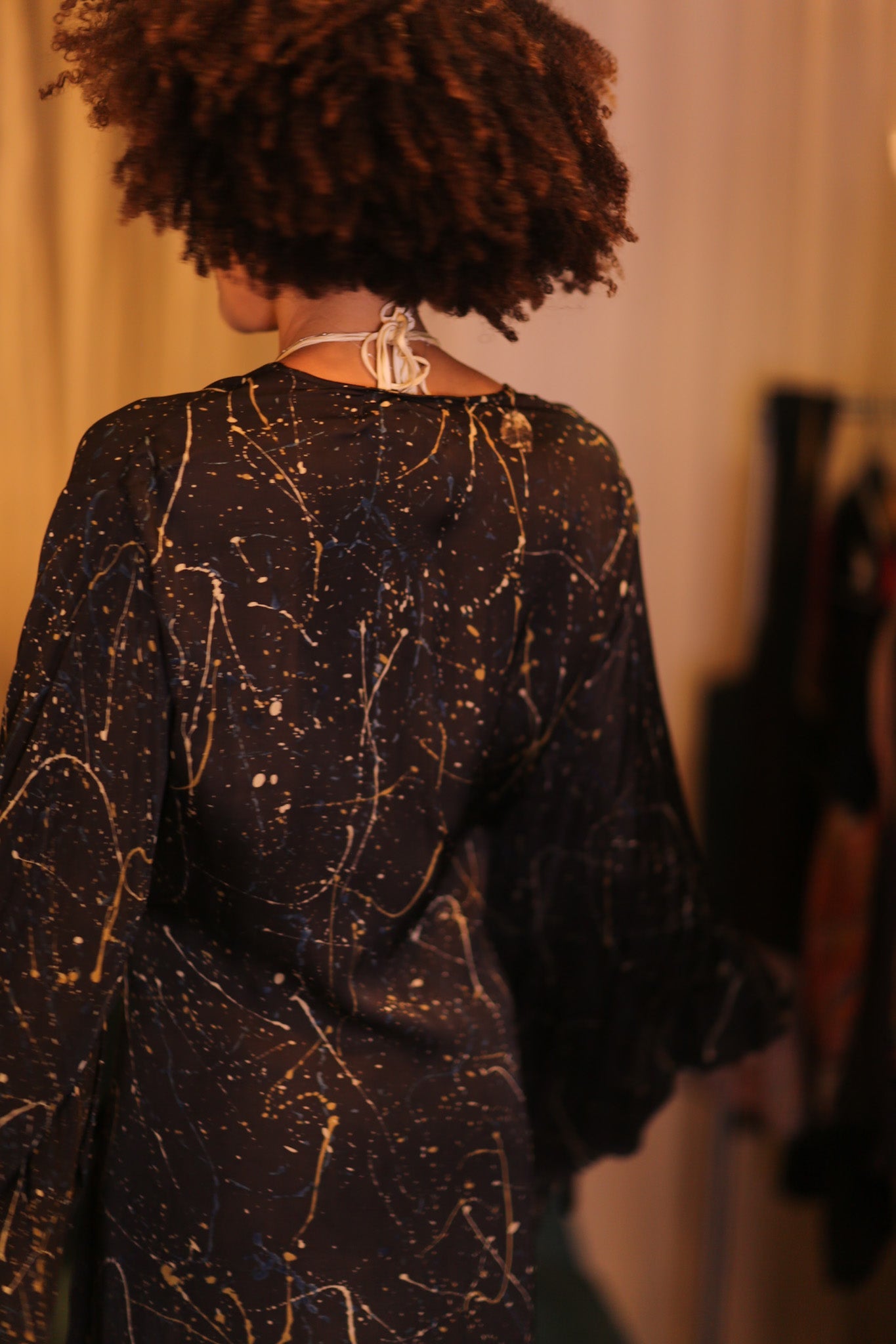 SILK WING KIMONO PINA COMETS - BANGKOK TAILOR CLOTHING STORE - HANDMADE CLOTHING
