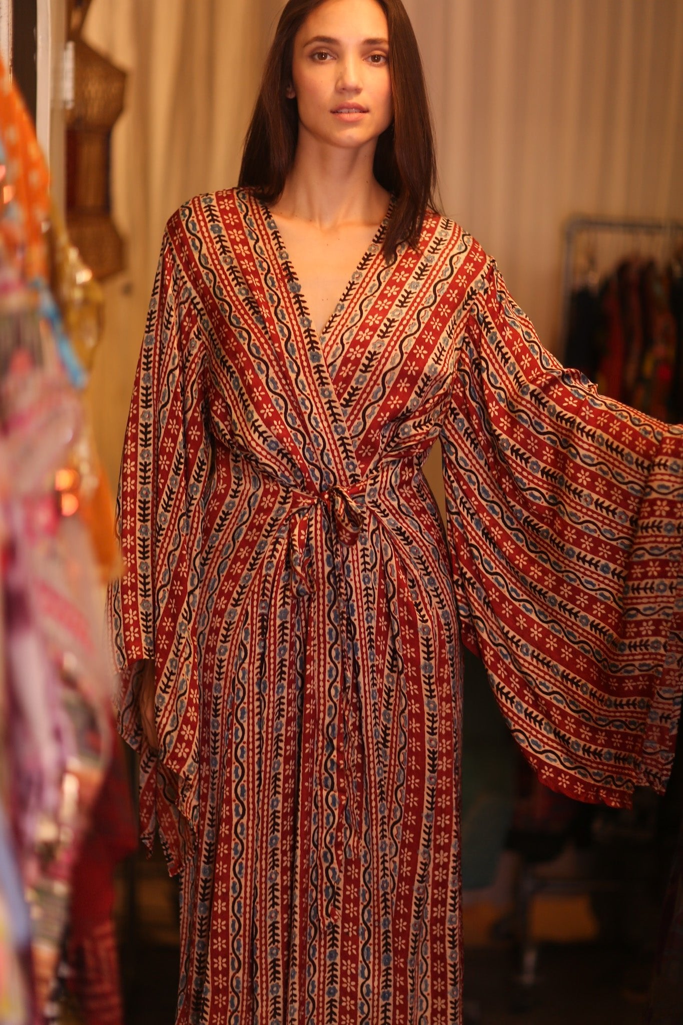 SILK WING KIMONO PINA DORIS - BANGKOK TAILOR CLOTHING STORE - HANDMADE CLOTHING