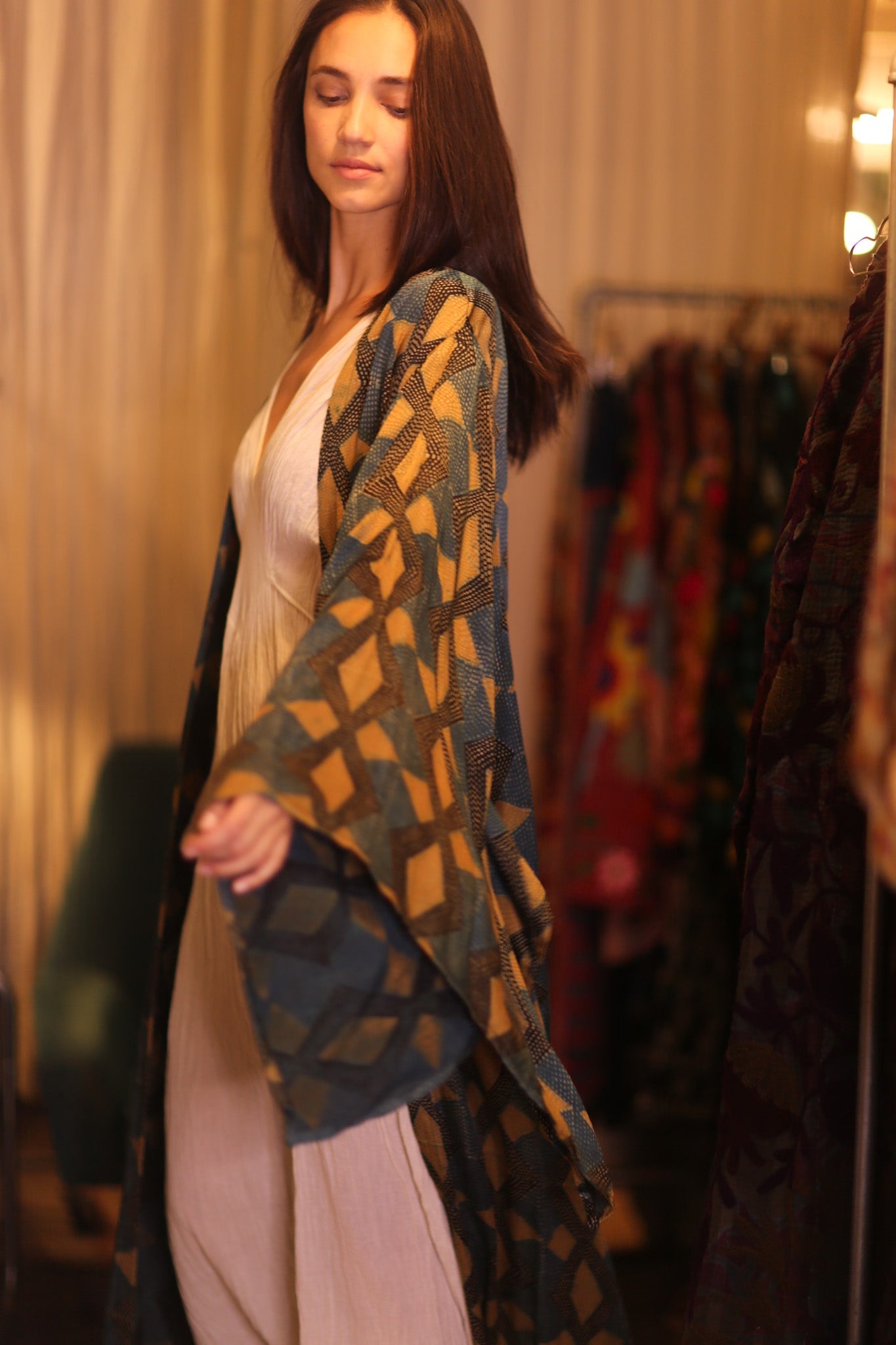 SILK WING KIMONO PINA GOLDEN QUADRANGLE - BANGKOK TAILOR CLOTHING STORE - HANDMADE CLOTHING