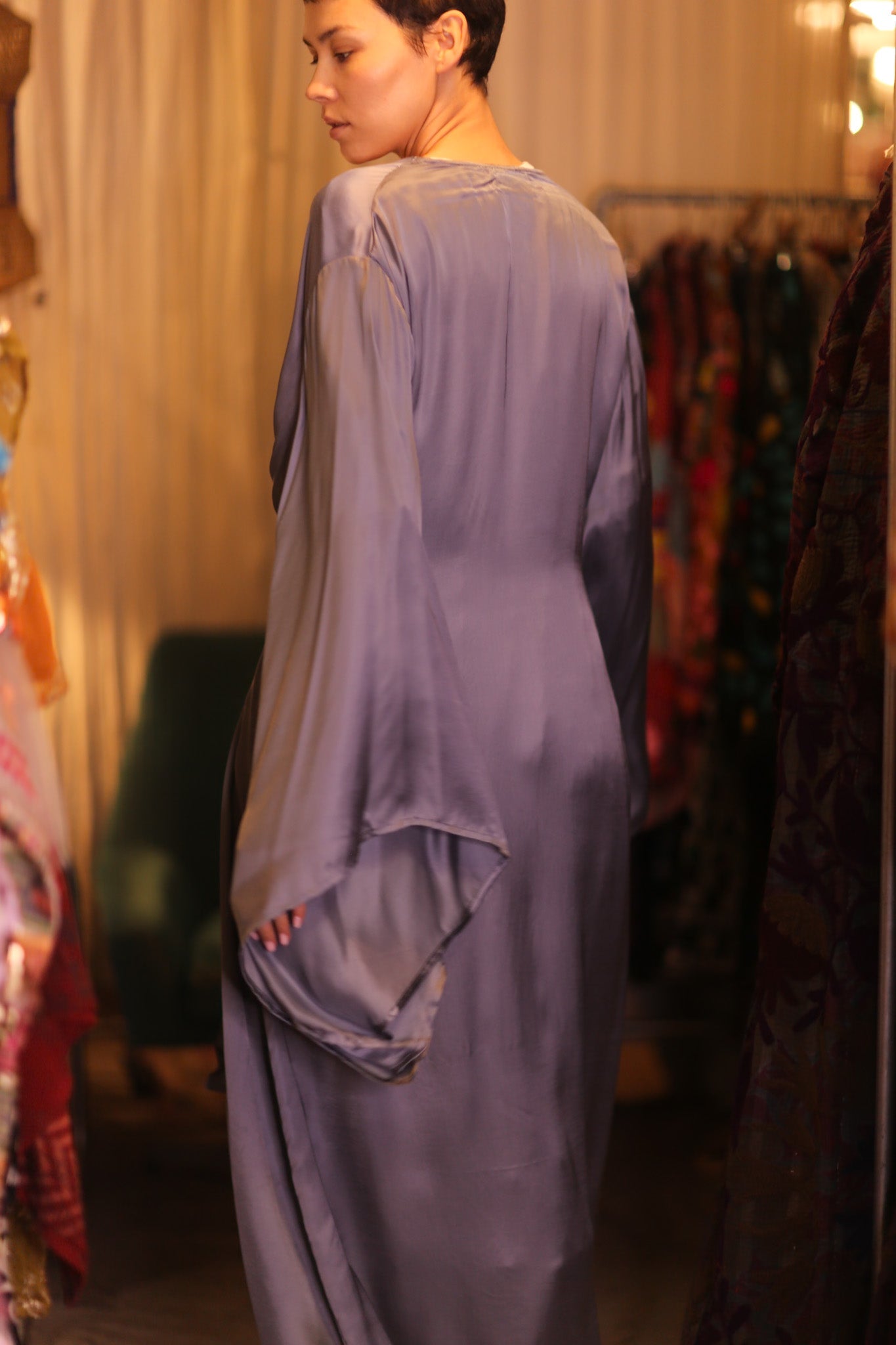 SILK WING KIMONO PINA HAIRY - BANGKOK TAILOR CLOTHING STORE - HANDMADE CLOTHING