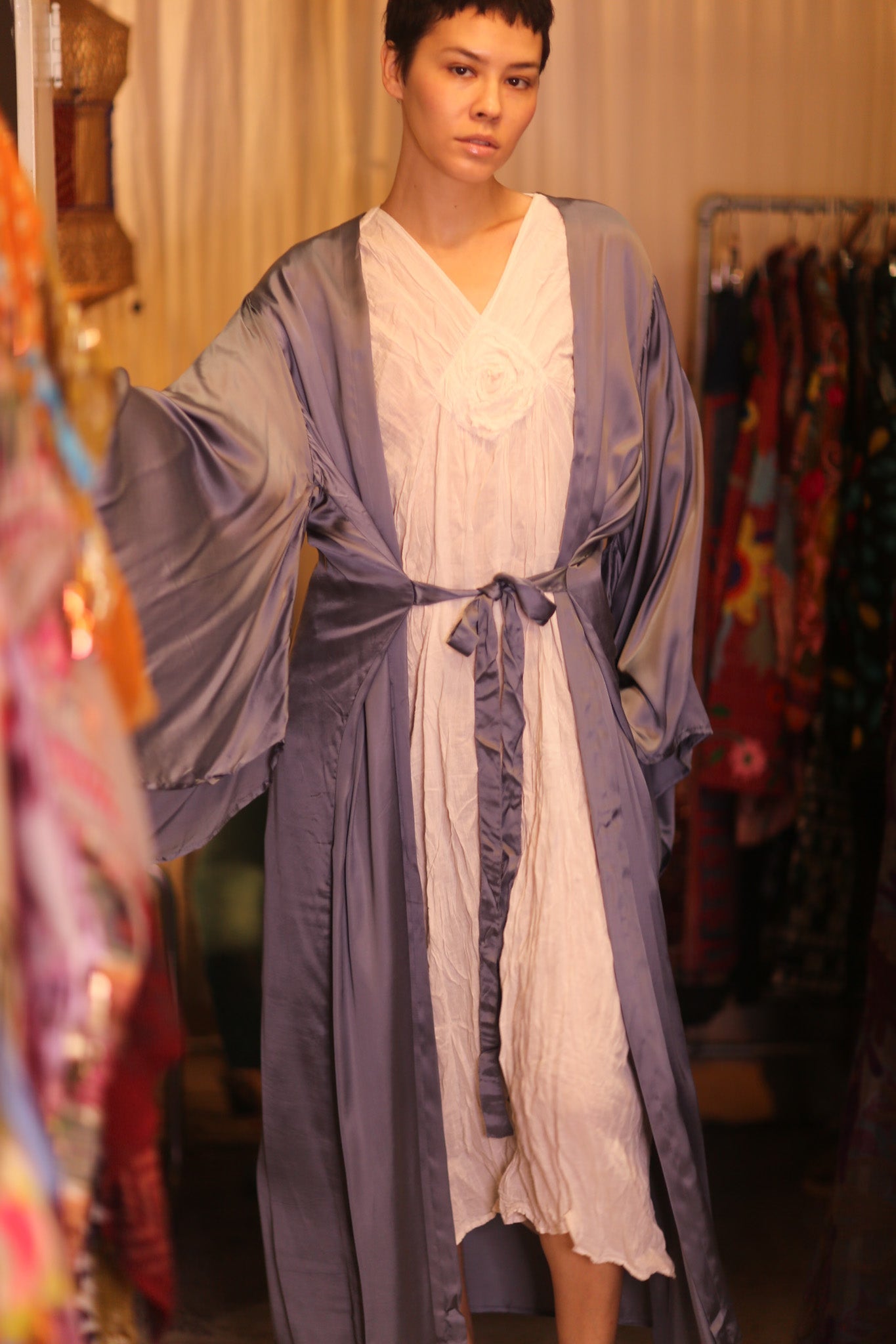 SILK WING KIMONO PINA HAIRY - BANGKOK TAILOR CLOTHING STORE - HANDMADE CLOTHING