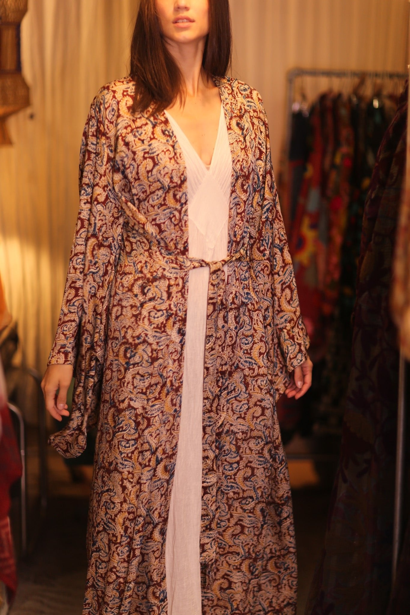 SILK WING KIMONO PINA IVAN - BANGKOK TAILOR CLOTHING STORE - HANDMADE CLOTHING