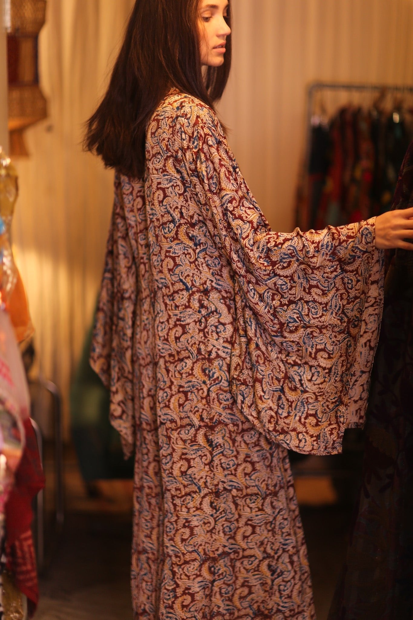 SILK WING KIMONO PINA IVAN - BANGKOK TAILOR CLOTHING STORE - HANDMADE CLOTHING