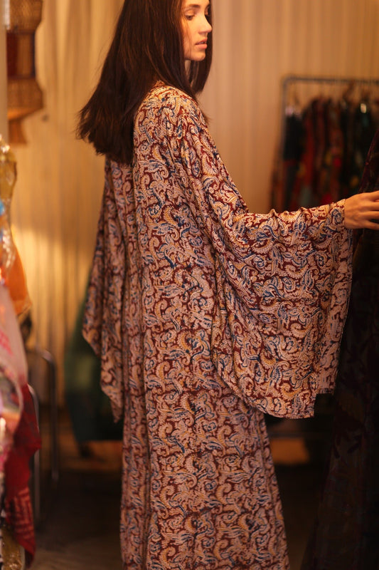 SILK WING KIMONO PINA IVAN - BANGKOK TAILOR CLOTHING STORE - HANDMADE CLOTHING