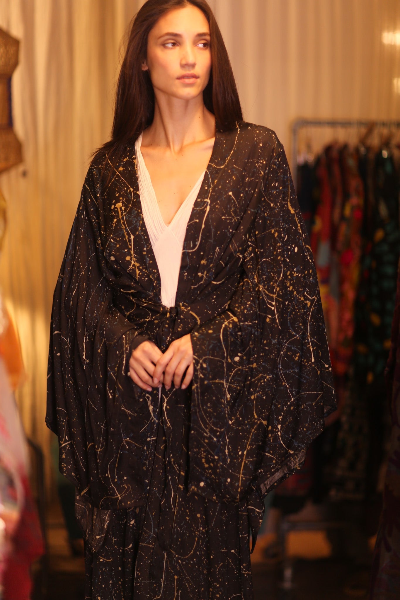 SILK WING KIMONO PINA JACEY - BANGKOK TAILOR CLOTHING STORE - HANDMADE CLOTHING