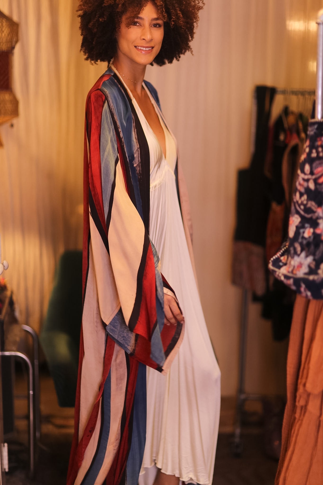 SILK WING KIMONO PINA KAWKO - BANGKOK TAILOR CLOTHING STORE - HANDMADE CLOTHING