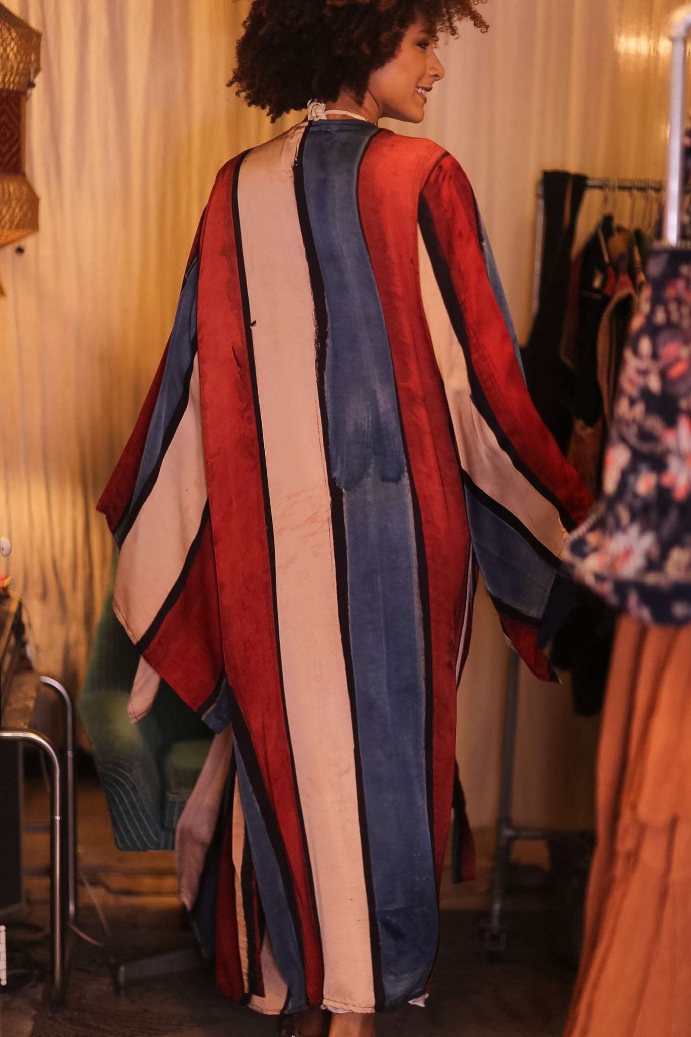 SILK WING KIMONO PINA KAWKO - BANGKOK TAILOR CLOTHING STORE - HANDMADE CLOTHING