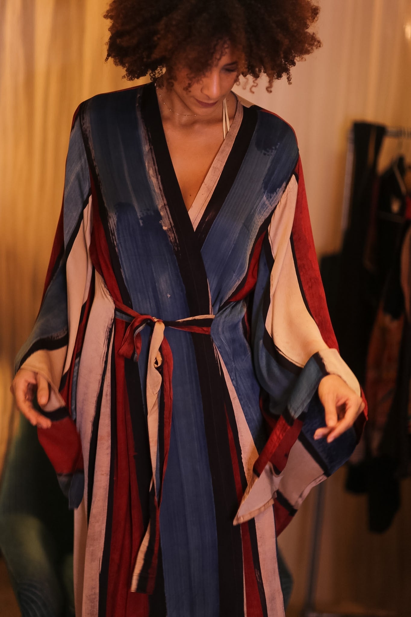 SILK WING KIMONO PINA KAWKO - BANGKOK TAILOR CLOTHING STORE - HANDMADE CLOTHING