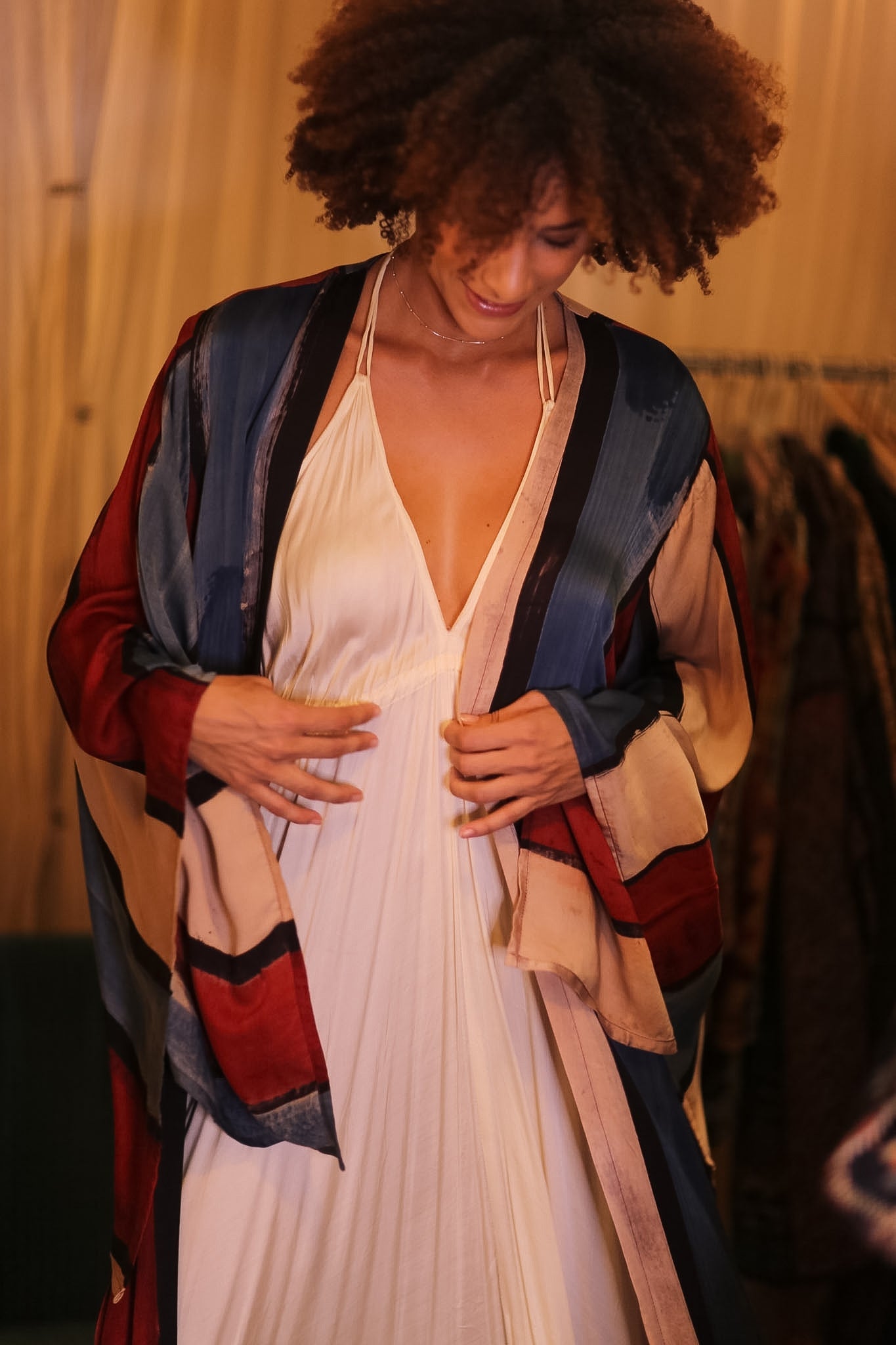 SILK WING KIMONO PINA KAWKO - BANGKOK TAILOR CLOTHING STORE - HANDMADE CLOTHING