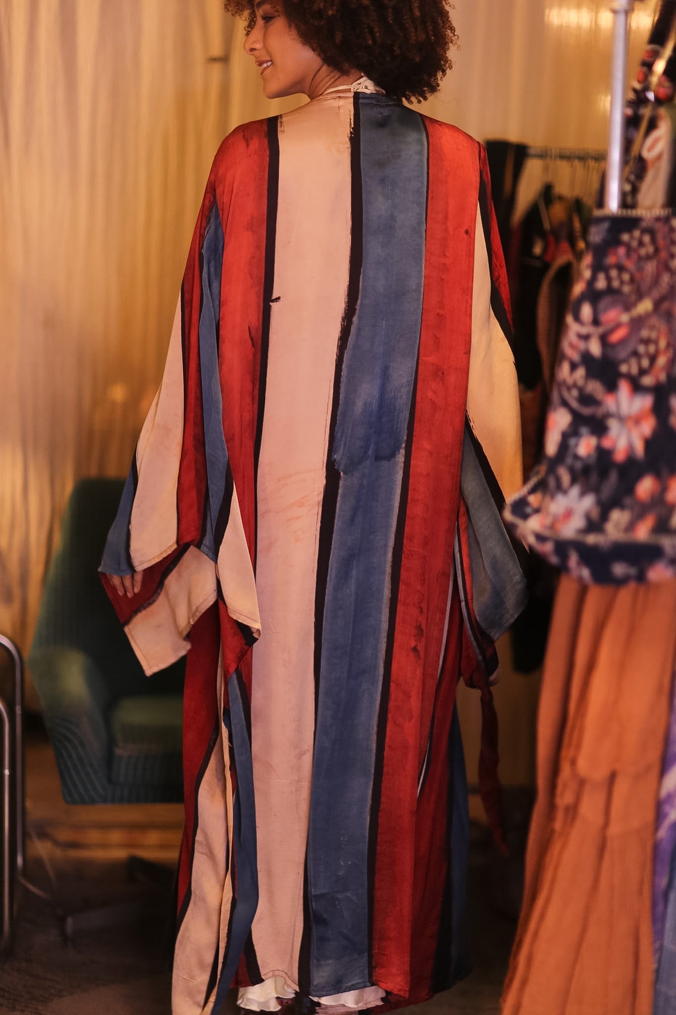 SILK WING KIMONO PINA KAWKO - BANGKOK TAILOR CLOTHING STORE - HANDMADE CLOTHING