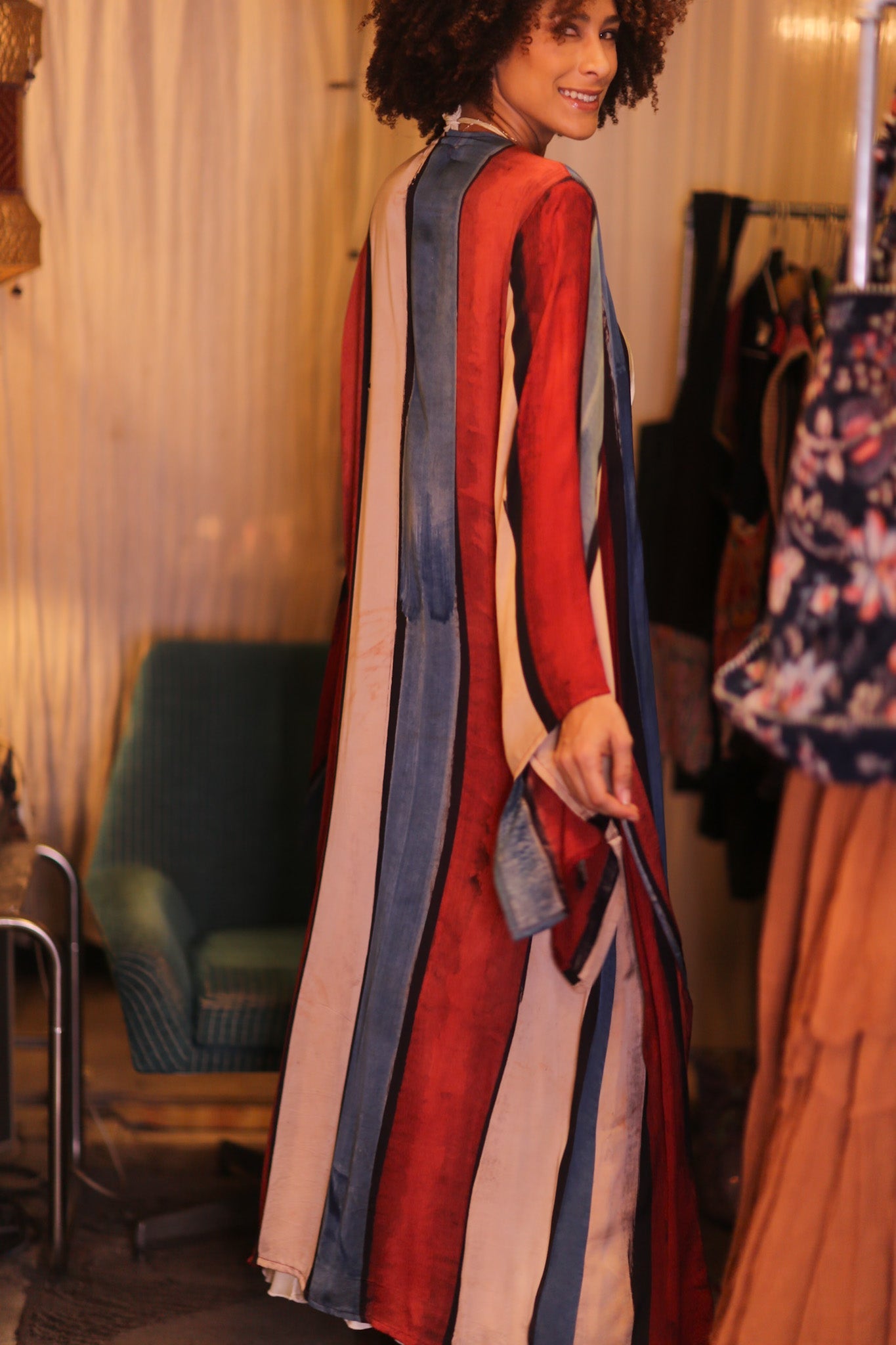 SILK WING KIMONO PINA KAWKO - BANGKOK TAILOR CLOTHING STORE - HANDMADE CLOTHING