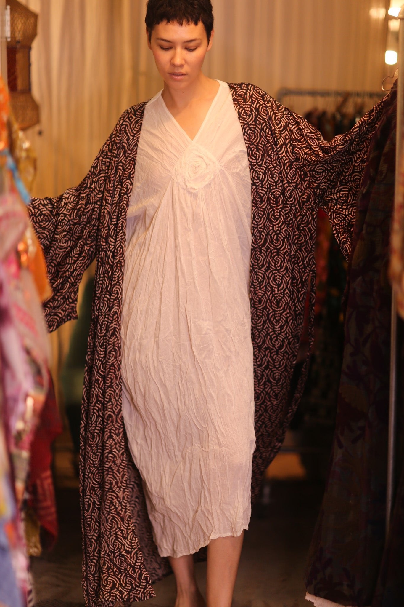 SILK WING KIMONO PINA MAZE - BANGKOK TAILOR CLOTHING STORE - HANDMADE CLOTHING