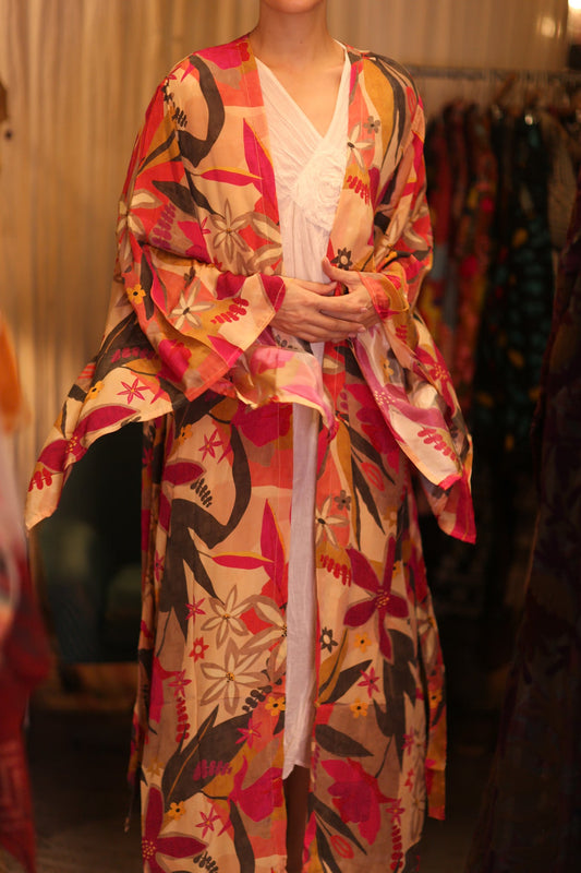 SILK WING KIMONO PINA RITA - BANGKOK TAILOR CLOTHING STORE - HANDMADE CLOTHING