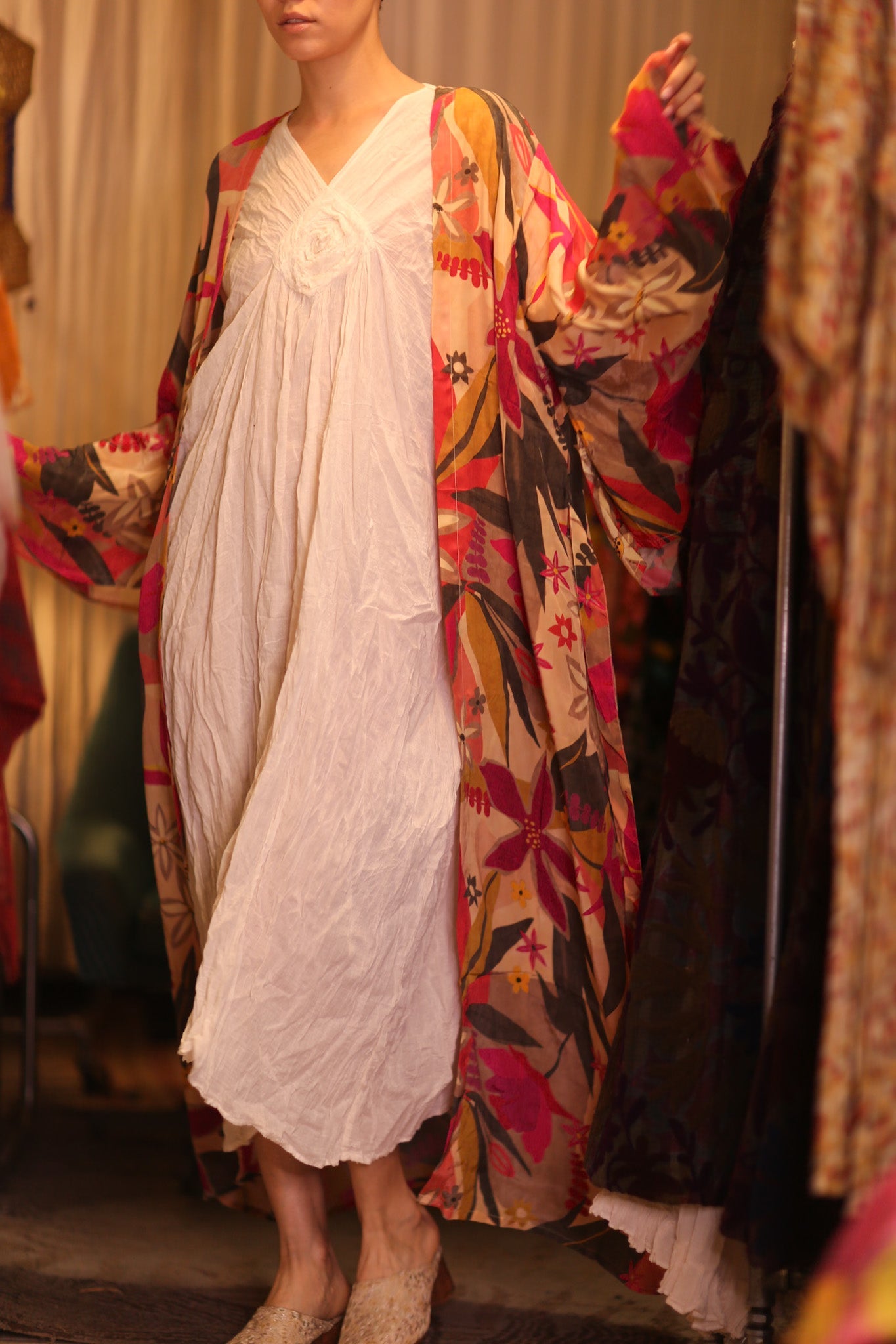 SILK WING KIMONO PINA RITA - BANGKOK TAILOR CLOTHING STORE - HANDMADE CLOTHING