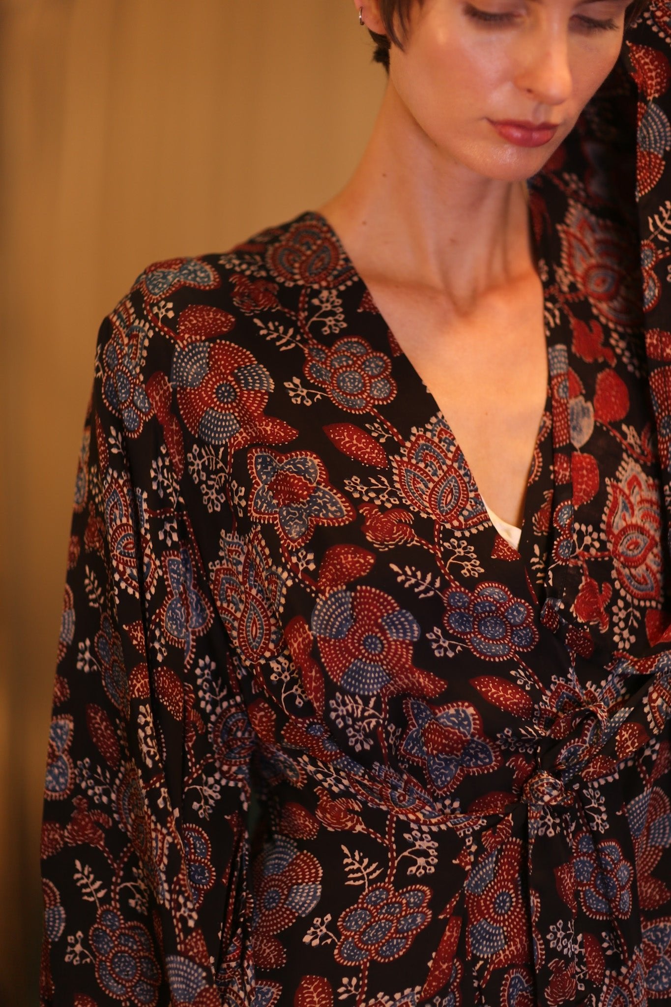 SILK WING KIMONO PINA RUBY - BANGKOK TAILOR CLOTHING STORE - HANDMADE CLOTHING