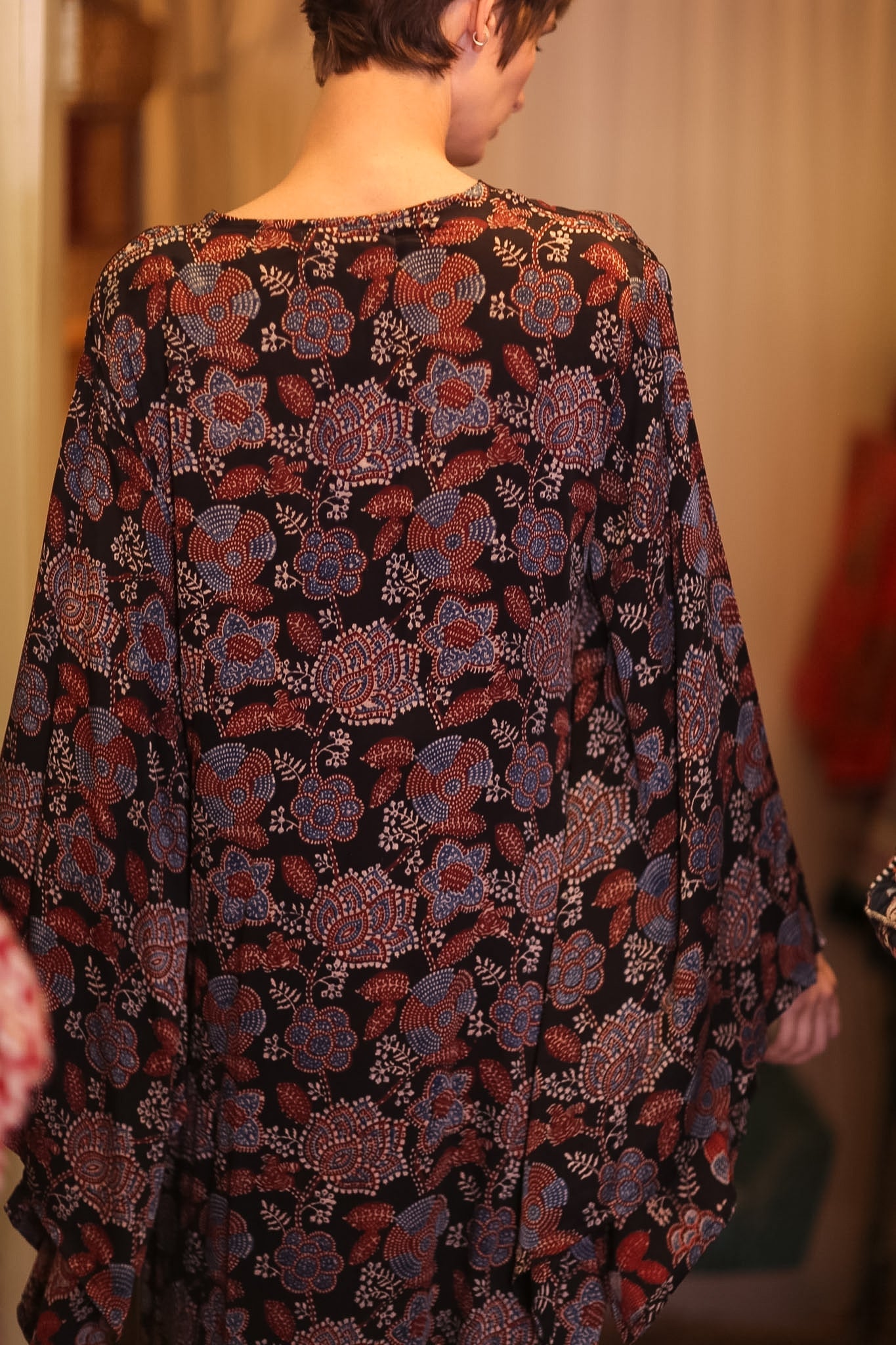 SILK WING KIMONO PINA RUBY - BANGKOK TAILOR CLOTHING STORE - HANDMADE CLOTHING