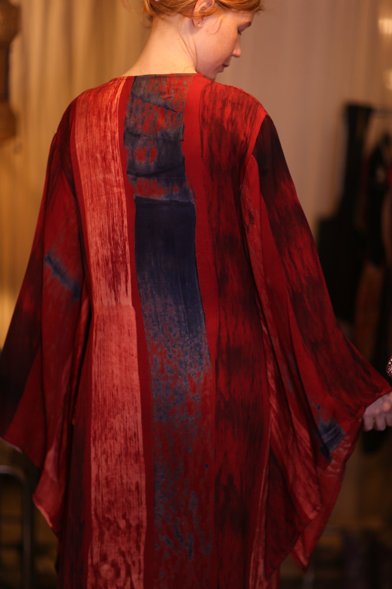 SILK WING KIMONO PINA SAMEE - BANGKOK TAILOR CLOTHING STORE - HANDMADE CLOTHING