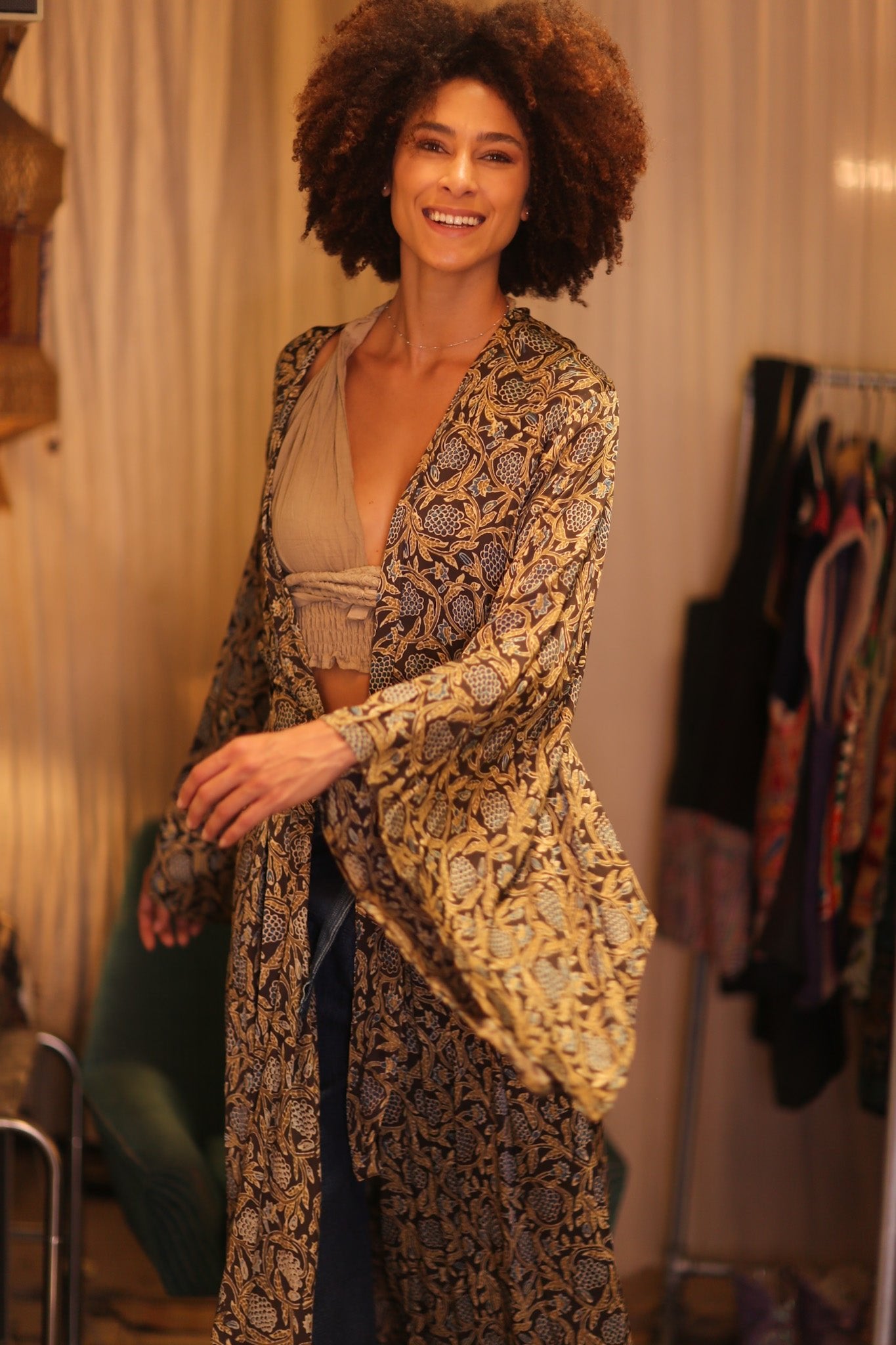 SILK WING KIMONO PINA SAPYIT - BANGKOK TAILOR CLOTHING STORE - HANDMADE CLOTHING