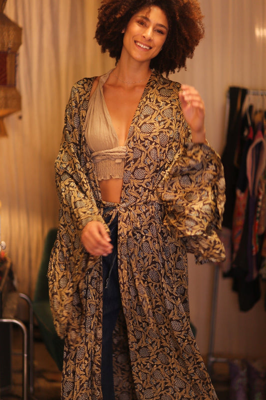 SILK WING KIMONO PINA SAPYIT - BANGKOK TAILOR CLOTHING STORE - HANDMADE CLOTHING