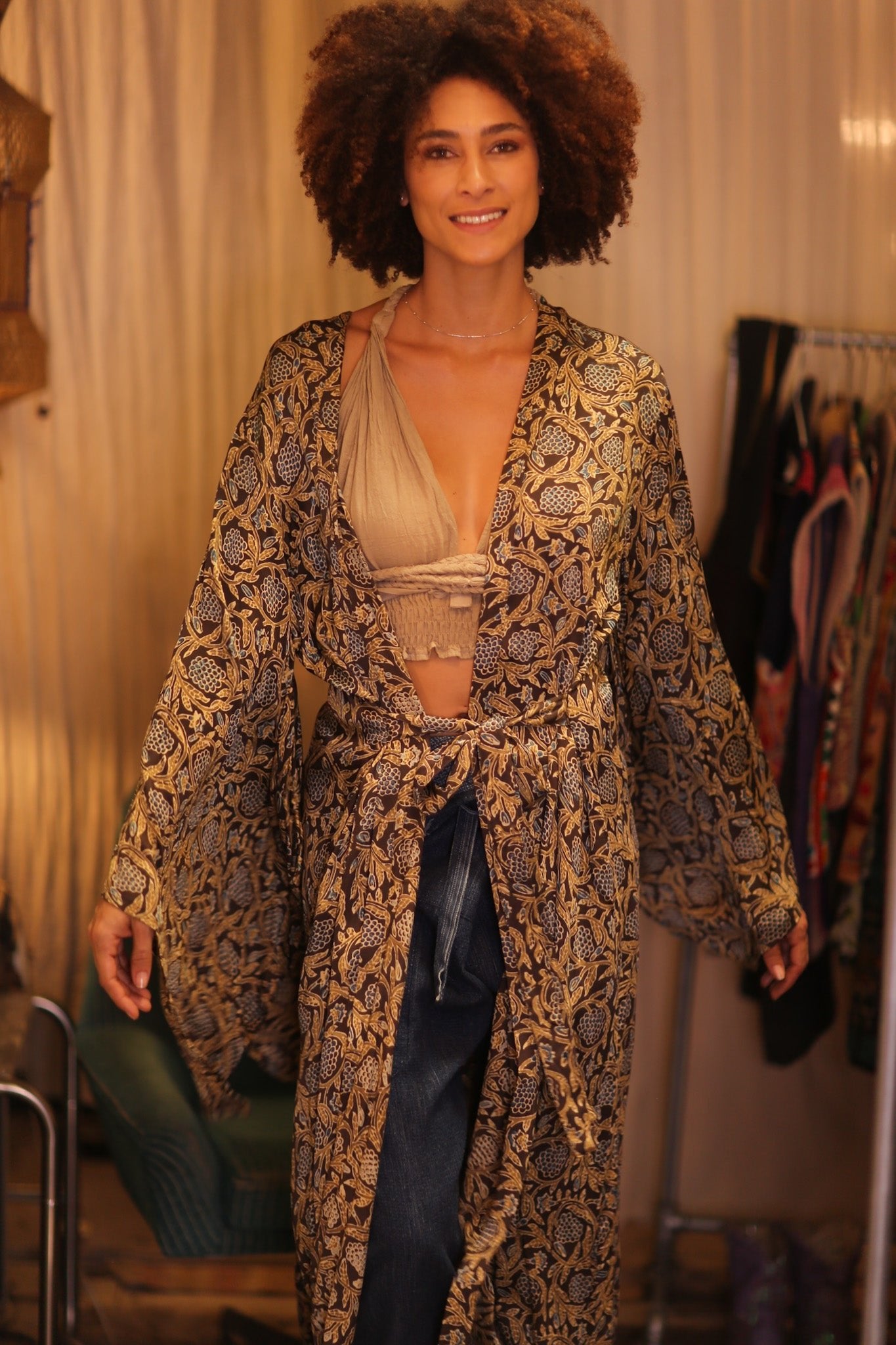 SILK WING KIMONO PINA SAPYIT - BANGKOK TAILOR CLOTHING STORE - HANDMADE CLOTHING