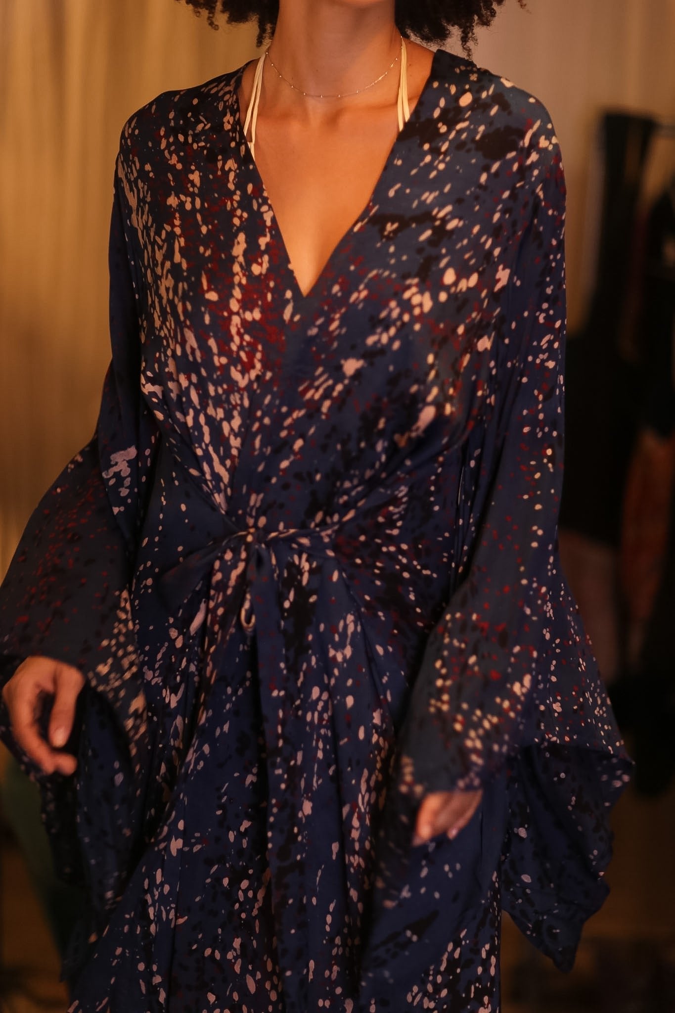 SILK WING KIMONO PINA STARLET - BANGKOK TAILOR CLOTHING STORE - HANDMADE CLOTHING