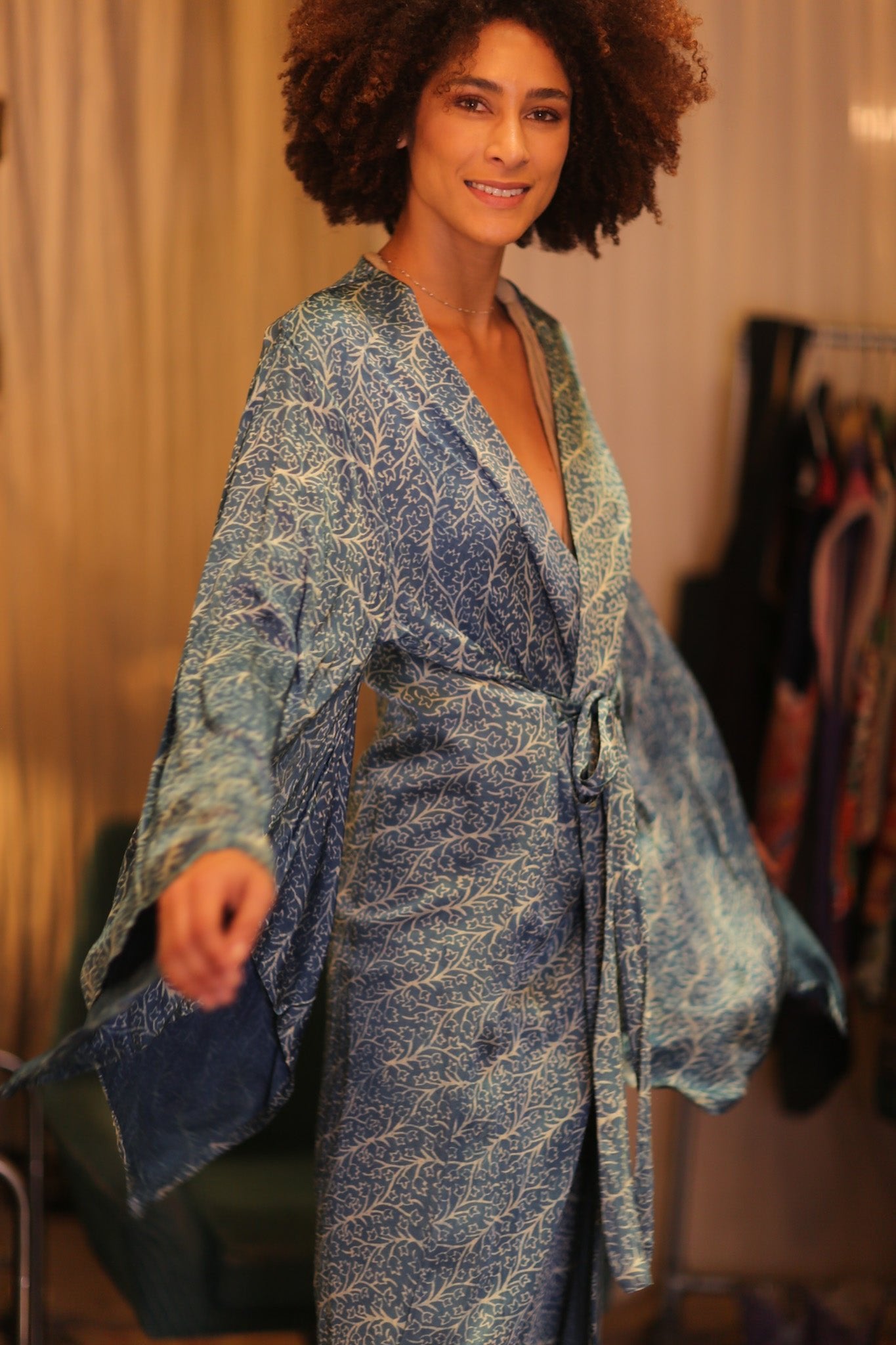 SILK WINGS KIMONO PINA LADA - BANGKOK TAILOR CLOTHING STORE - HANDMADE CLOTHING
