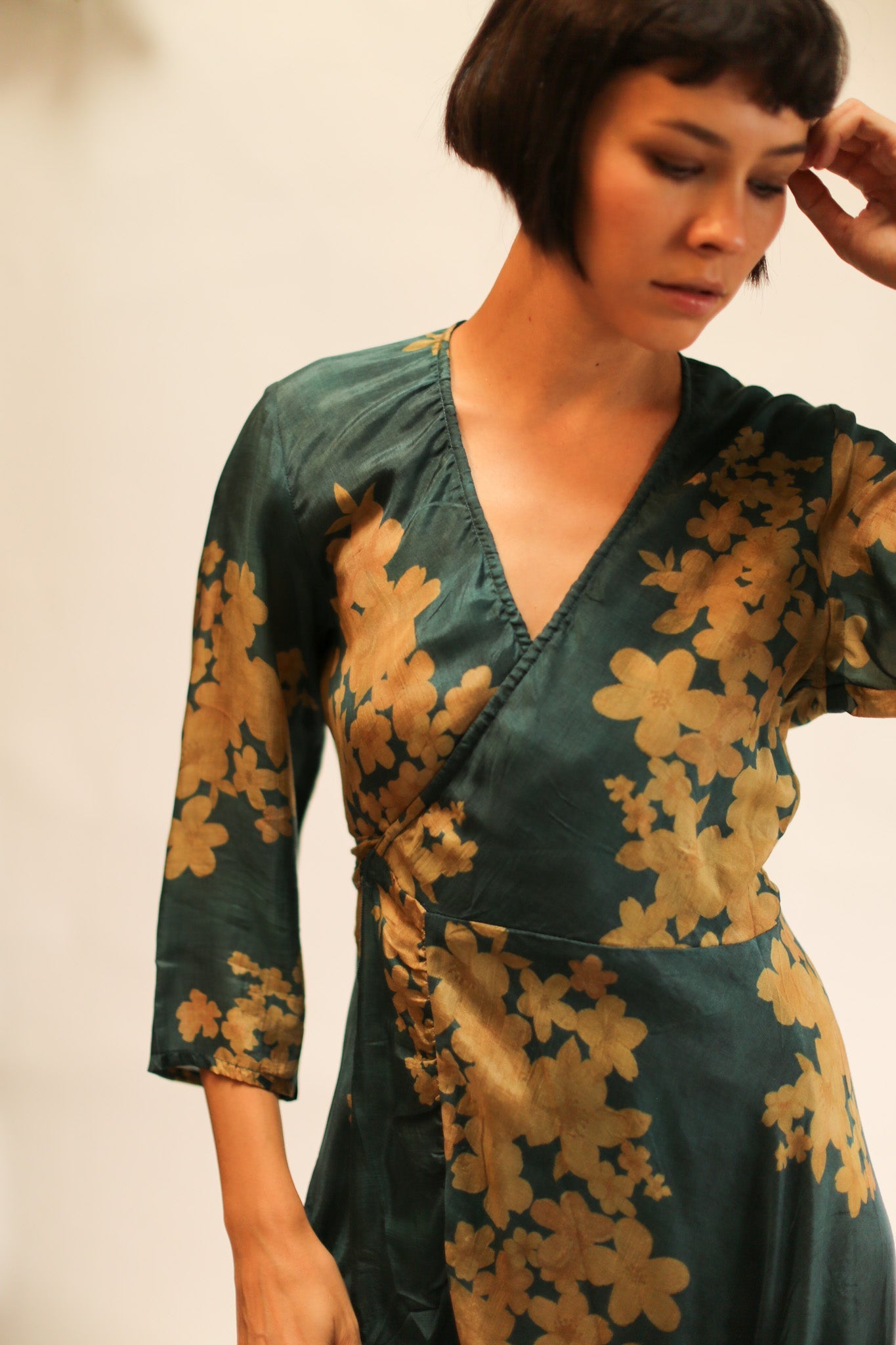 SILK WRAP DRESS BASHA - BANGKOK TAILOR CLOTHING STORE - HANDMADE CLOTHING