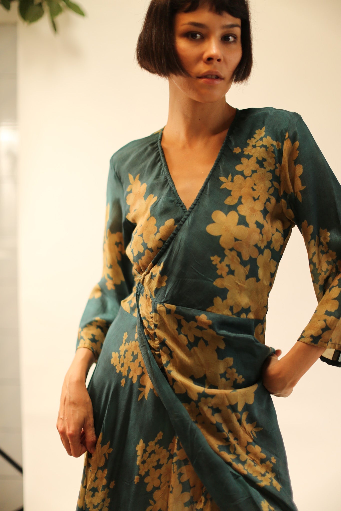 SILK WRAP DRESS BASHA - BANGKOK TAILOR CLOTHING STORE - HANDMADE CLOTHING