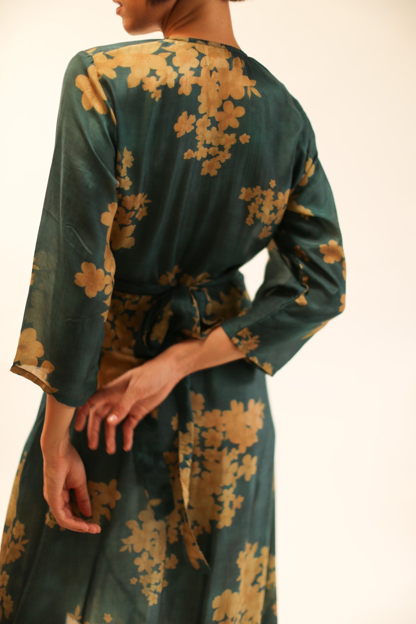 SILK WRAP DRESS BASHA - BANGKOK TAILOR CLOTHING STORE - HANDMADE CLOTHING