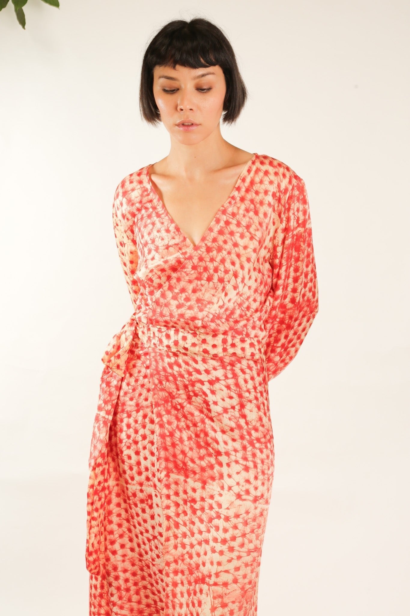 Silk WRAP DRESS CECYLIA - BANGKOK TAILOR CLOTHING STORE - HANDMADE CLOTHING