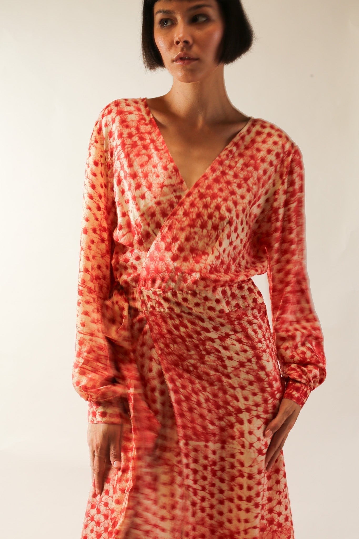 Silk WRAP DRESS CECYLIA - BANGKOK TAILOR CLOTHING STORE - HANDMADE CLOTHING